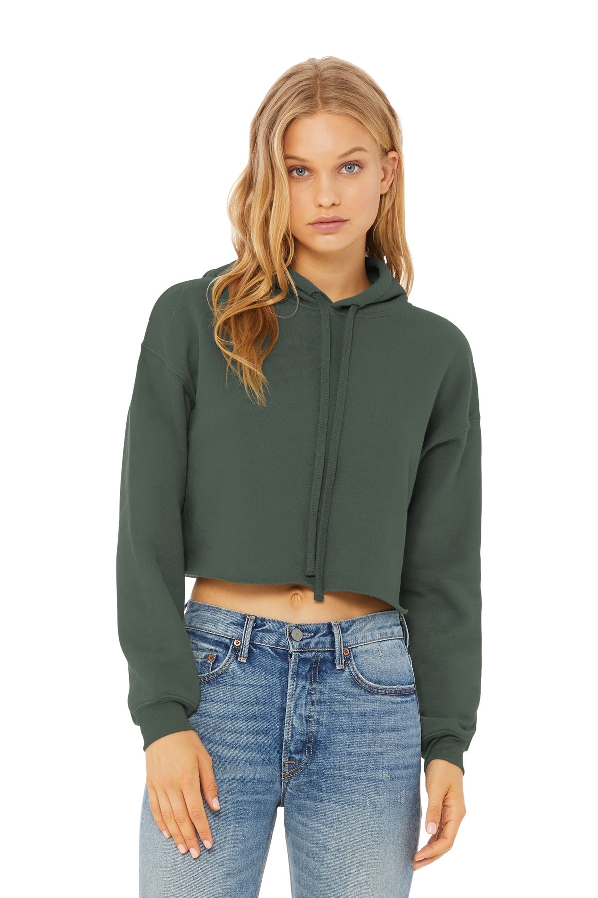 BELLA+CANVAS ? Women's Sponge Fleece Cropped Fleece Hoodie. BC7502