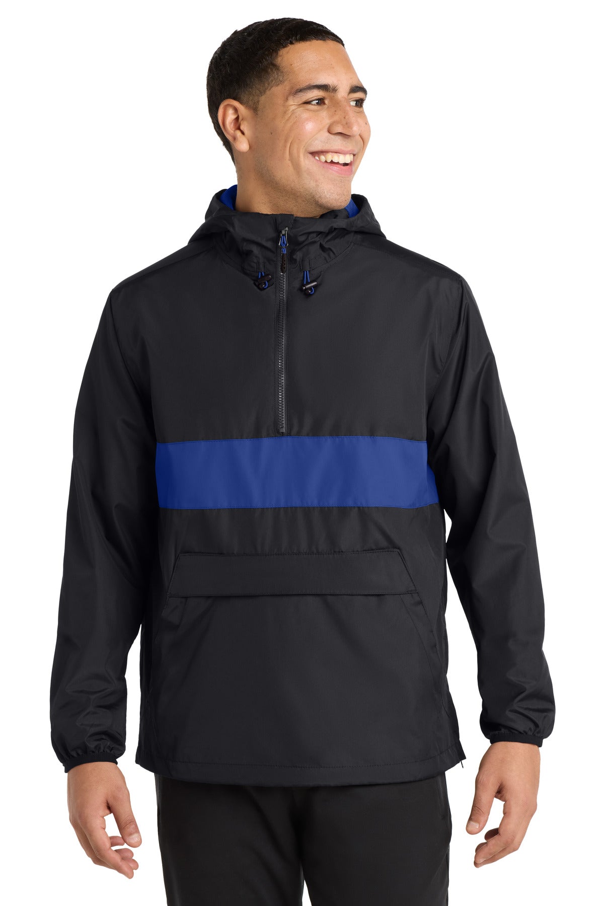 Sport-Tek® Zipped Pocket Anorak. JST65