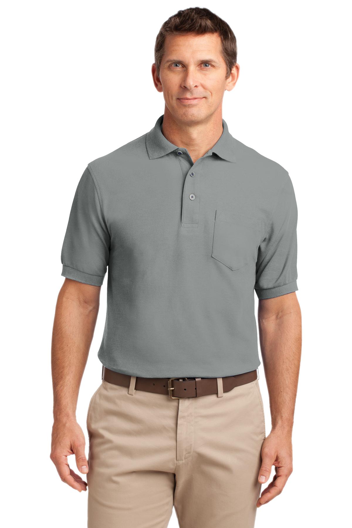 Port Authority? Silk Touch? Polo with Pocket.  K500P