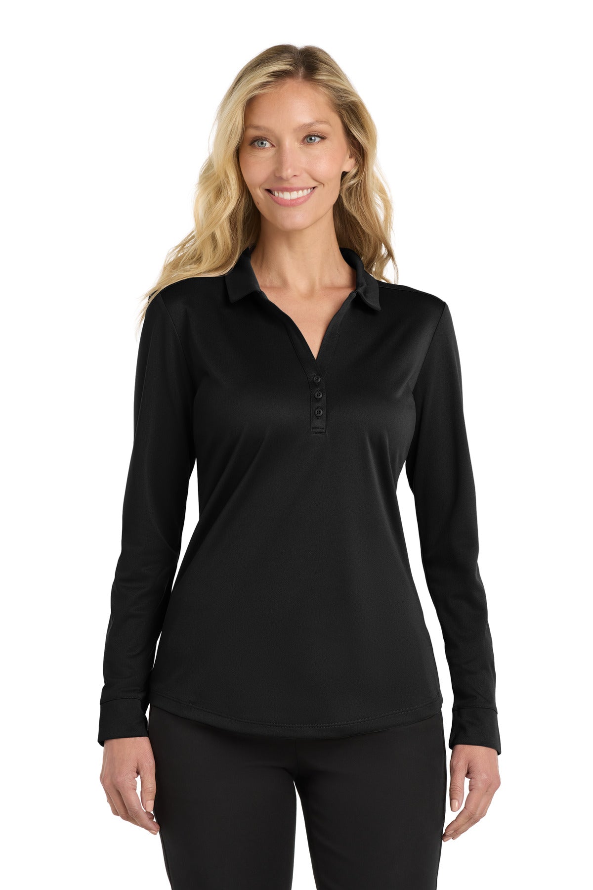 Port Authority ? Women's Silk Touch ?  Performance Long Sleeve Polo. L540LS