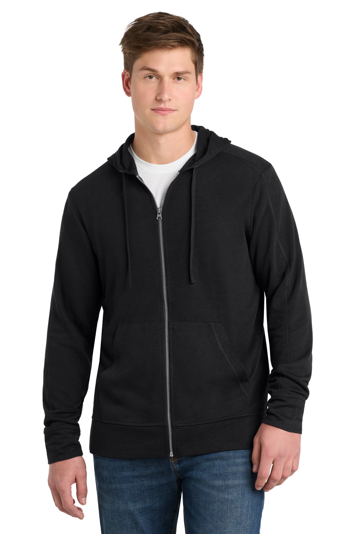 Sport-Tek ® PosiCharge ® Tri-Blend Wicking Fleece Full-Zip Hooded Jacket ST293