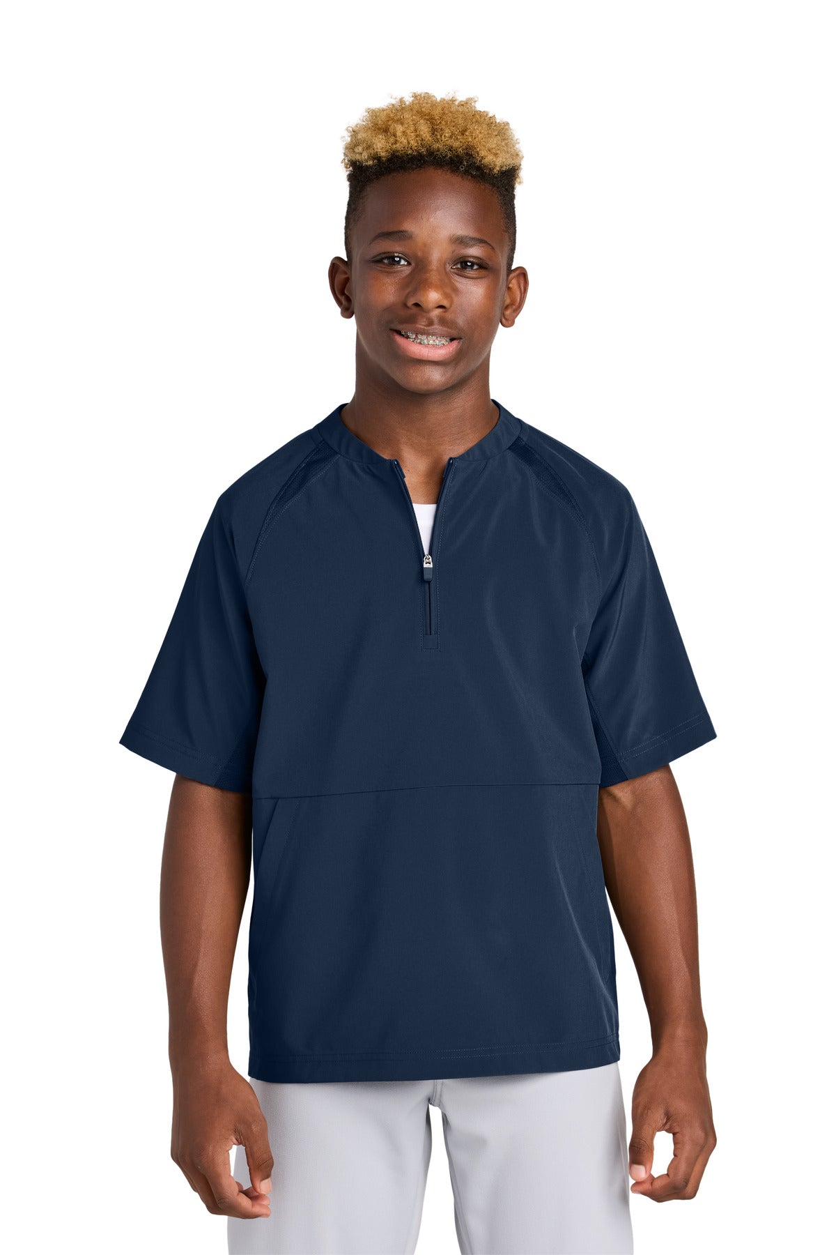 Sport-Tek® Youth Repeat 1/2-Zip Short Sleeve Jacket YJST489
