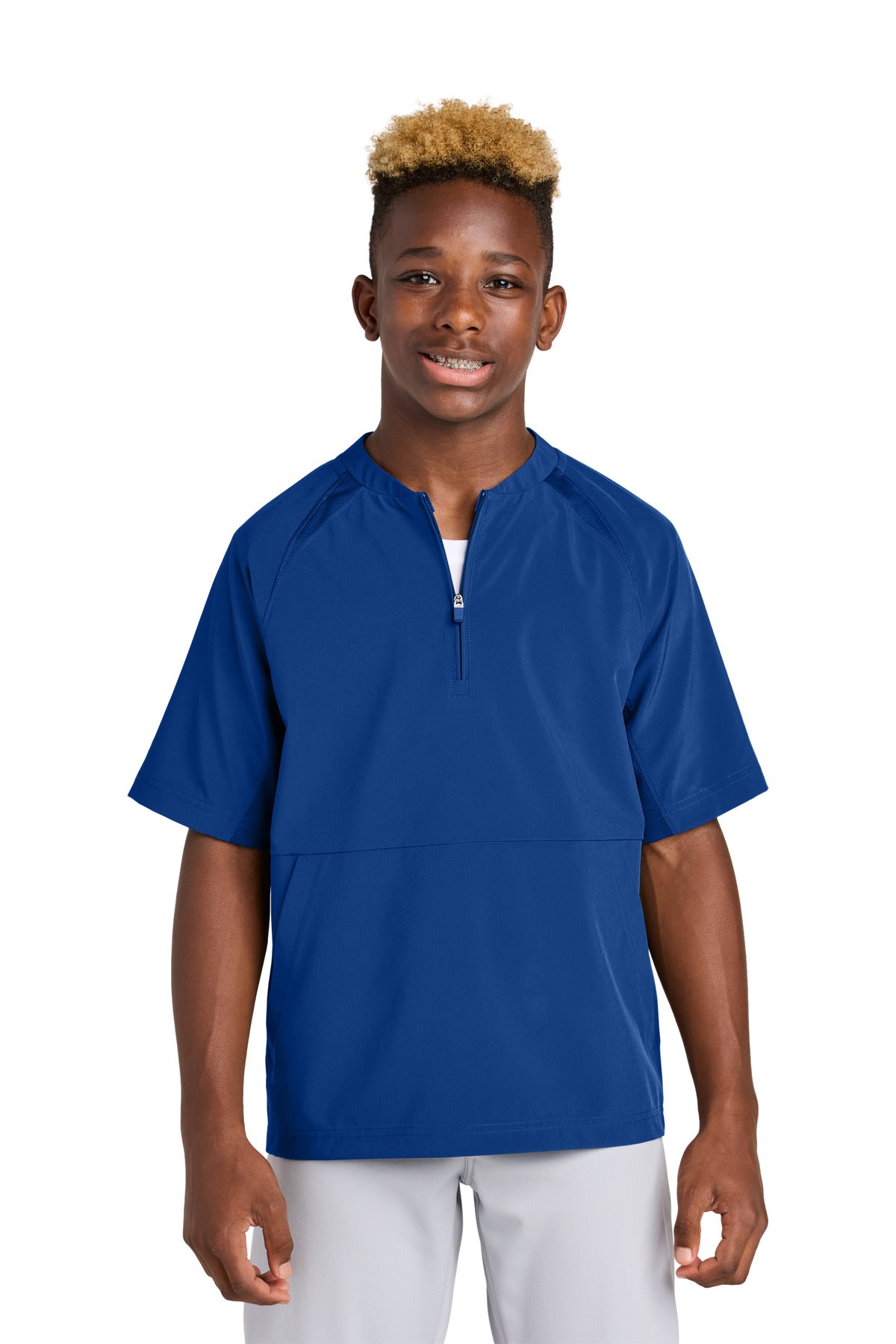 Sport-Tek® Youth Repeat 1/2-Zip Short Sleeve Jacket YJST489