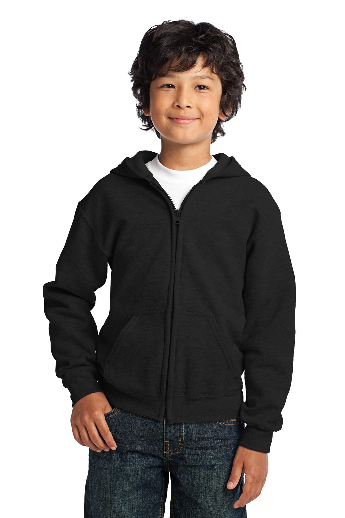 Gildan® Youth Heavy Blend™ Full-Zip Hooded Sweatshirt. 18600B