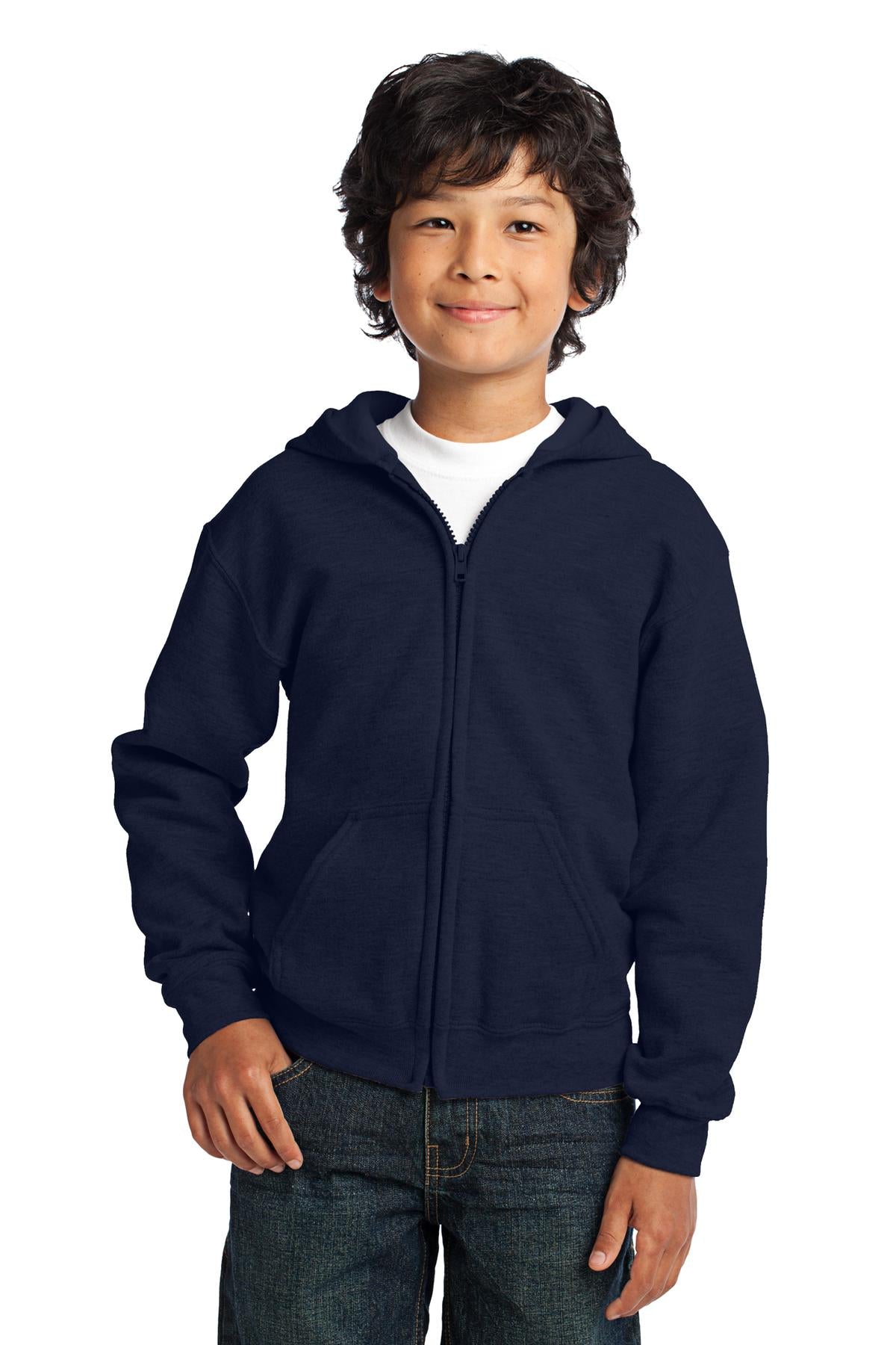 Gildan® Youth Heavy Blend™ Full-Zip Hooded Sweatshirt. 18600B