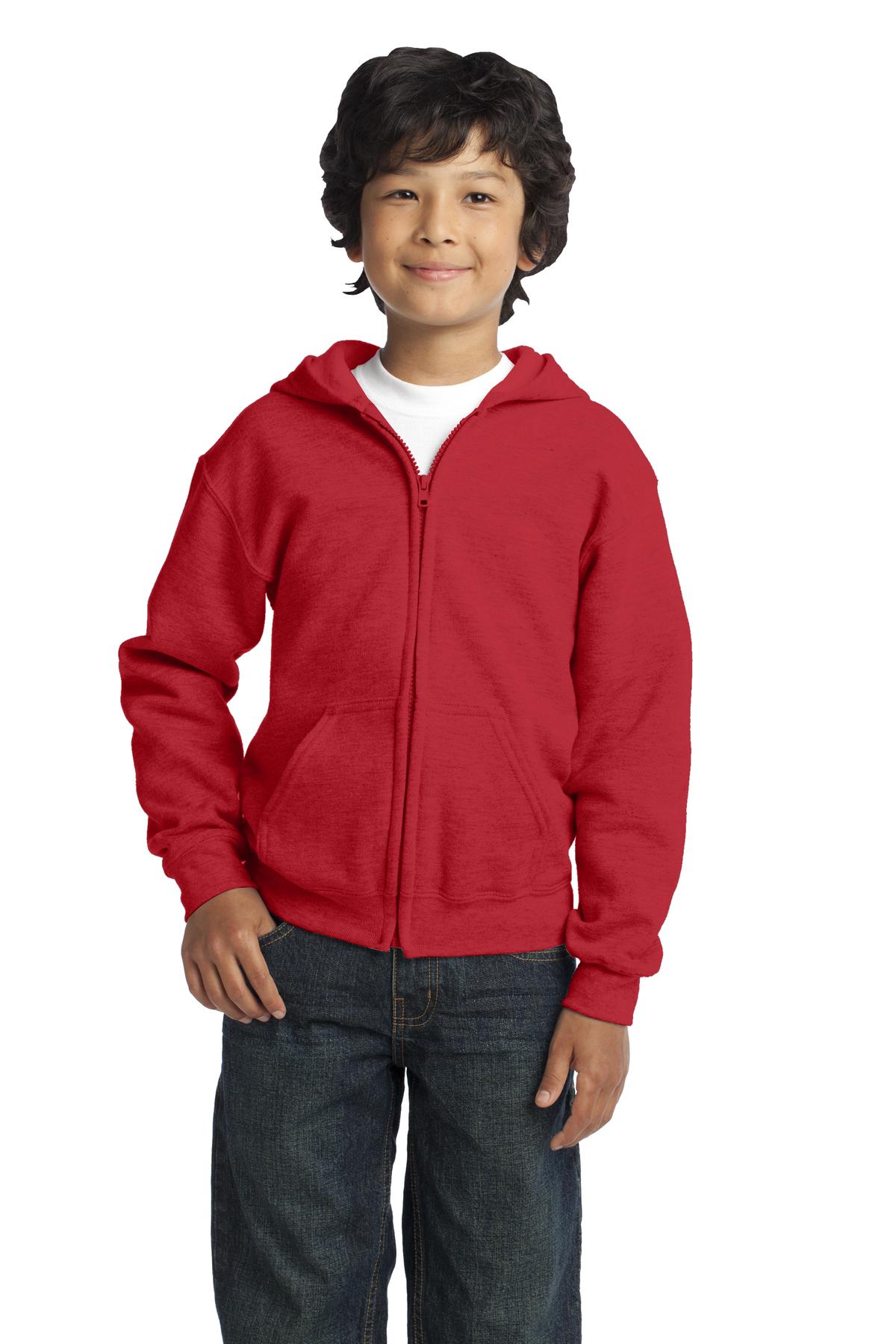 Gildan® Youth Heavy Blend™ Full-Zip Hooded Sweatshirt. 18600B