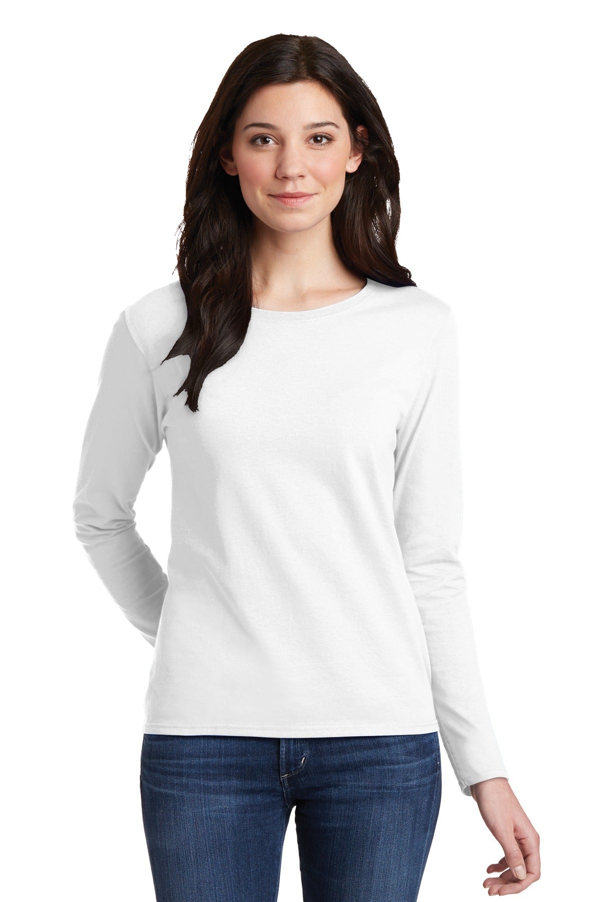 Gildan® Ladies Heavy Cotton™ 100% Cotton Long Sleeve T-Shirt. 5400L
