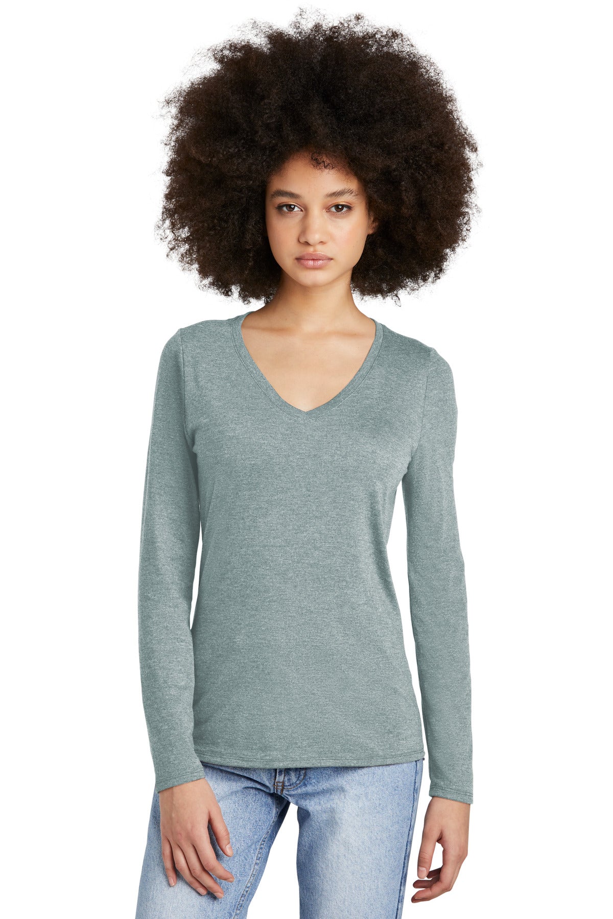 District® Women's Perfect Tri® Long Sleeve V-Neck Tee DT135