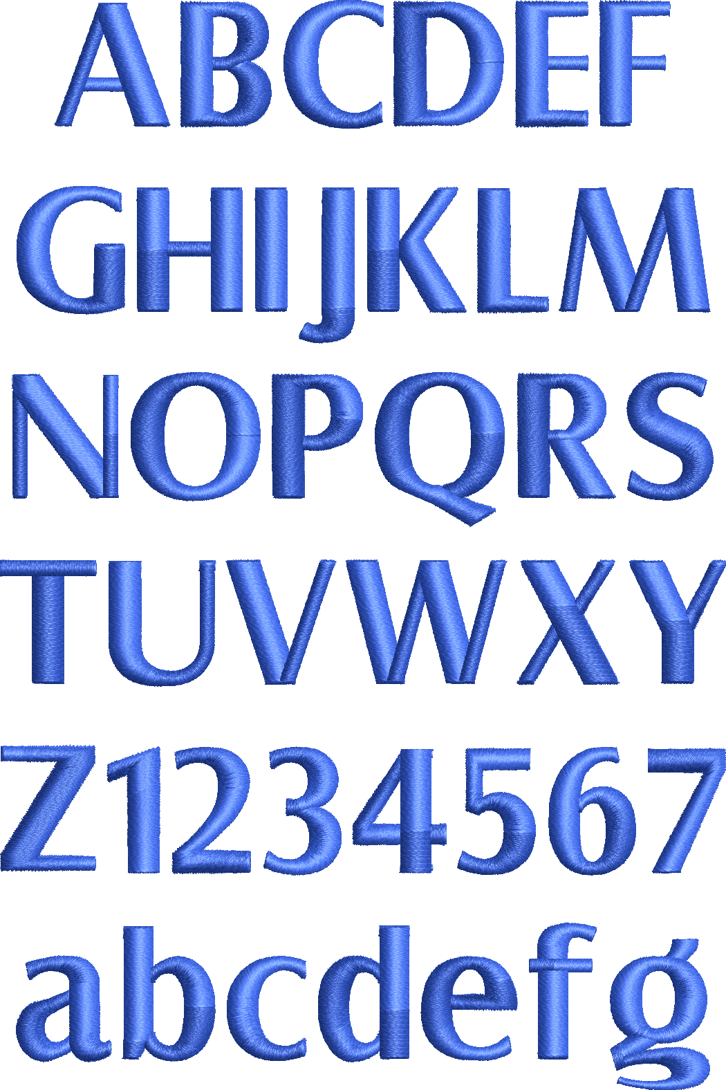 EMBROIDERY FONTS