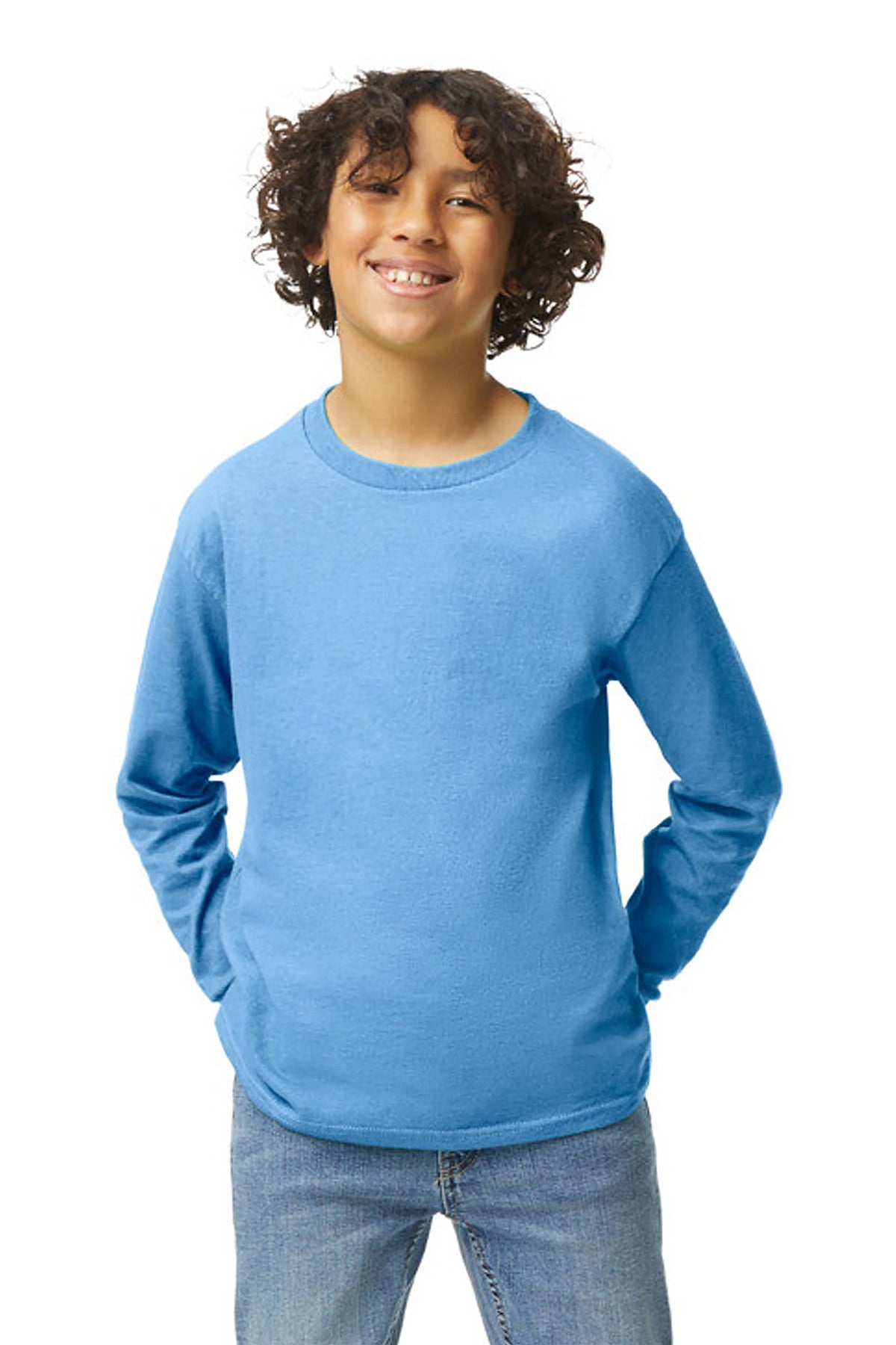 Gildan? Youth Heavy Cotton? 100% Cotton Long Sleeve T-Shirt. 5400B
