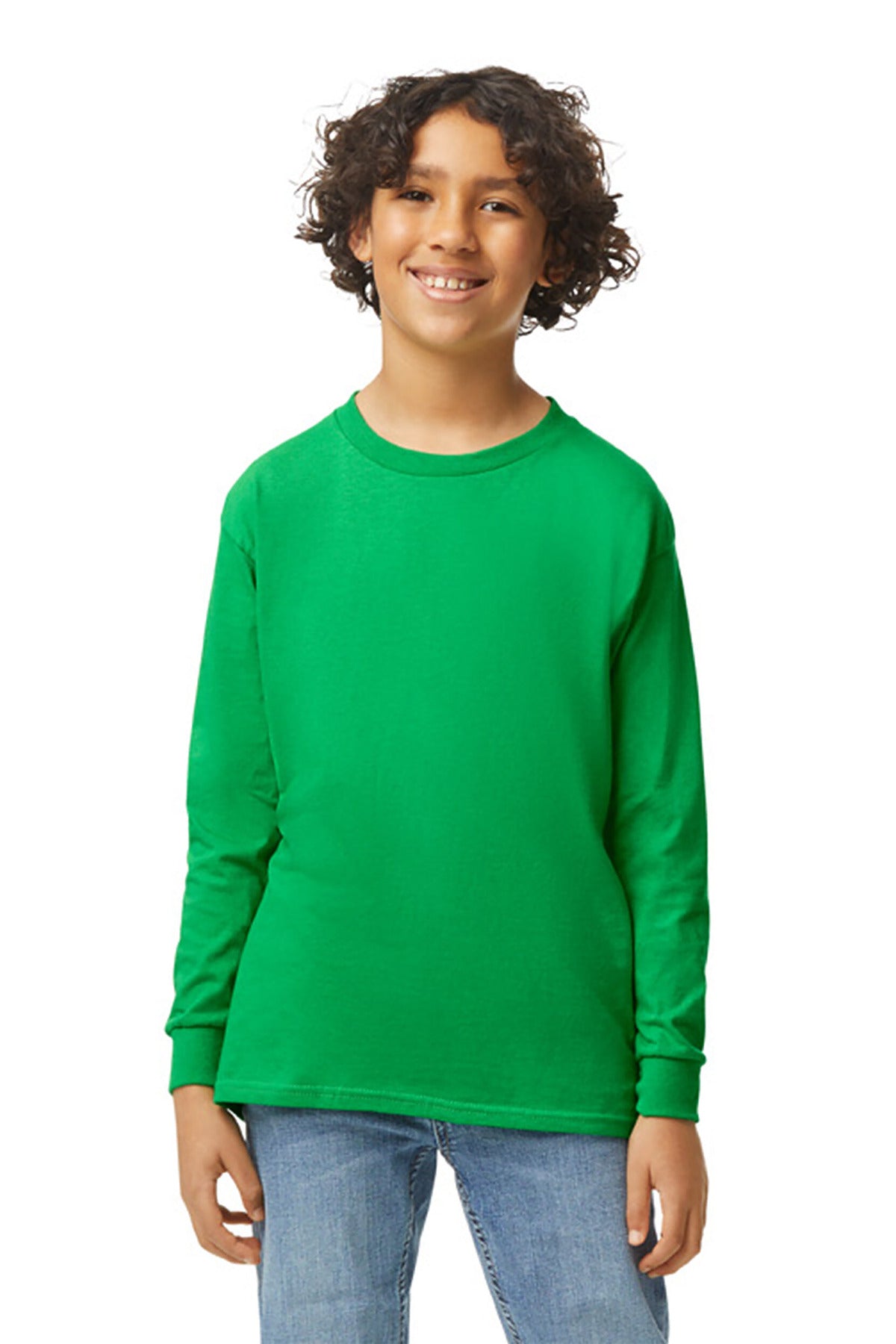Gildan? Youth Heavy Cotton? 100% Cotton Long Sleeve T-Shirt. 5400B