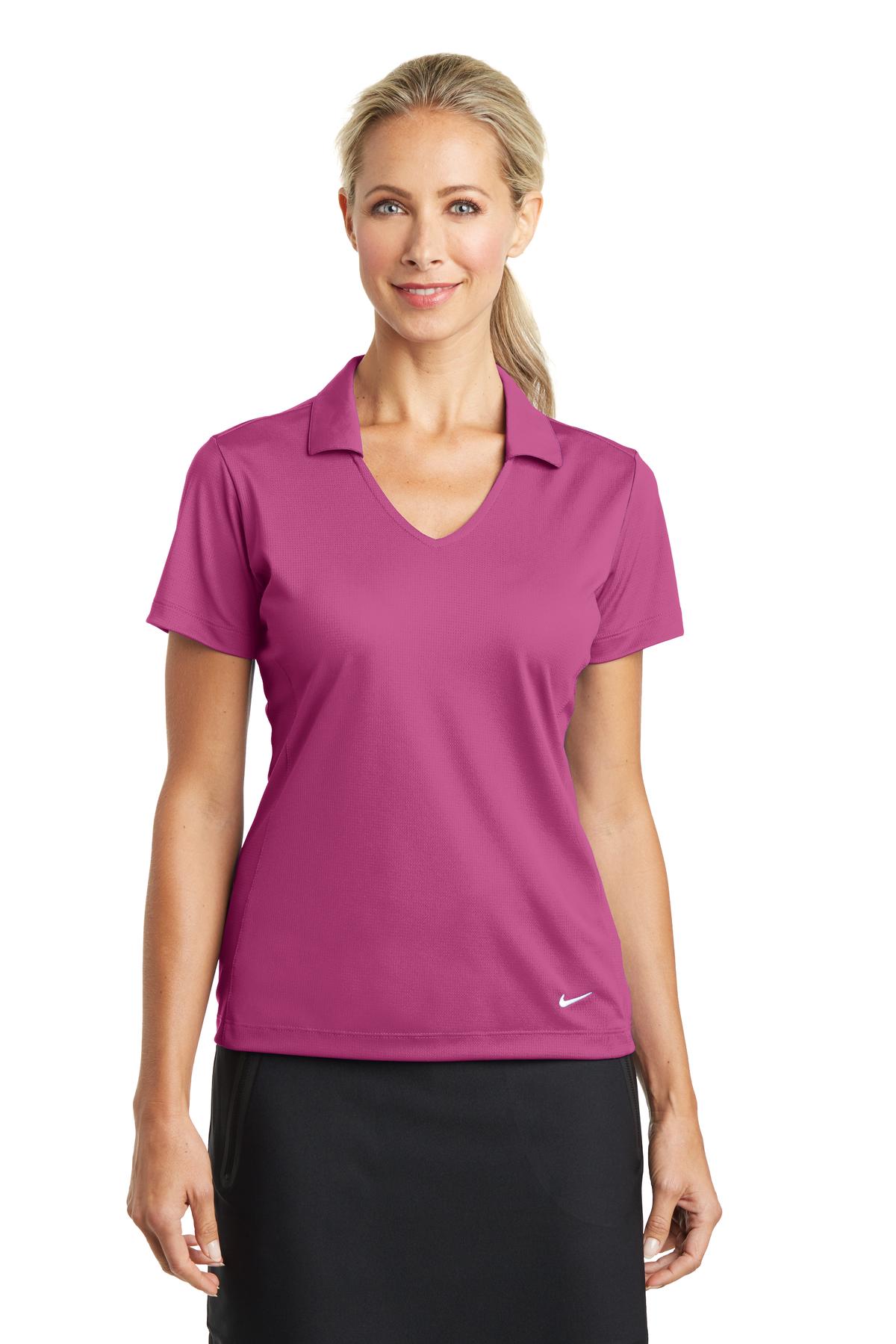 Nike Ladies Dri-FIT Vertical Mesh Polo. 637165