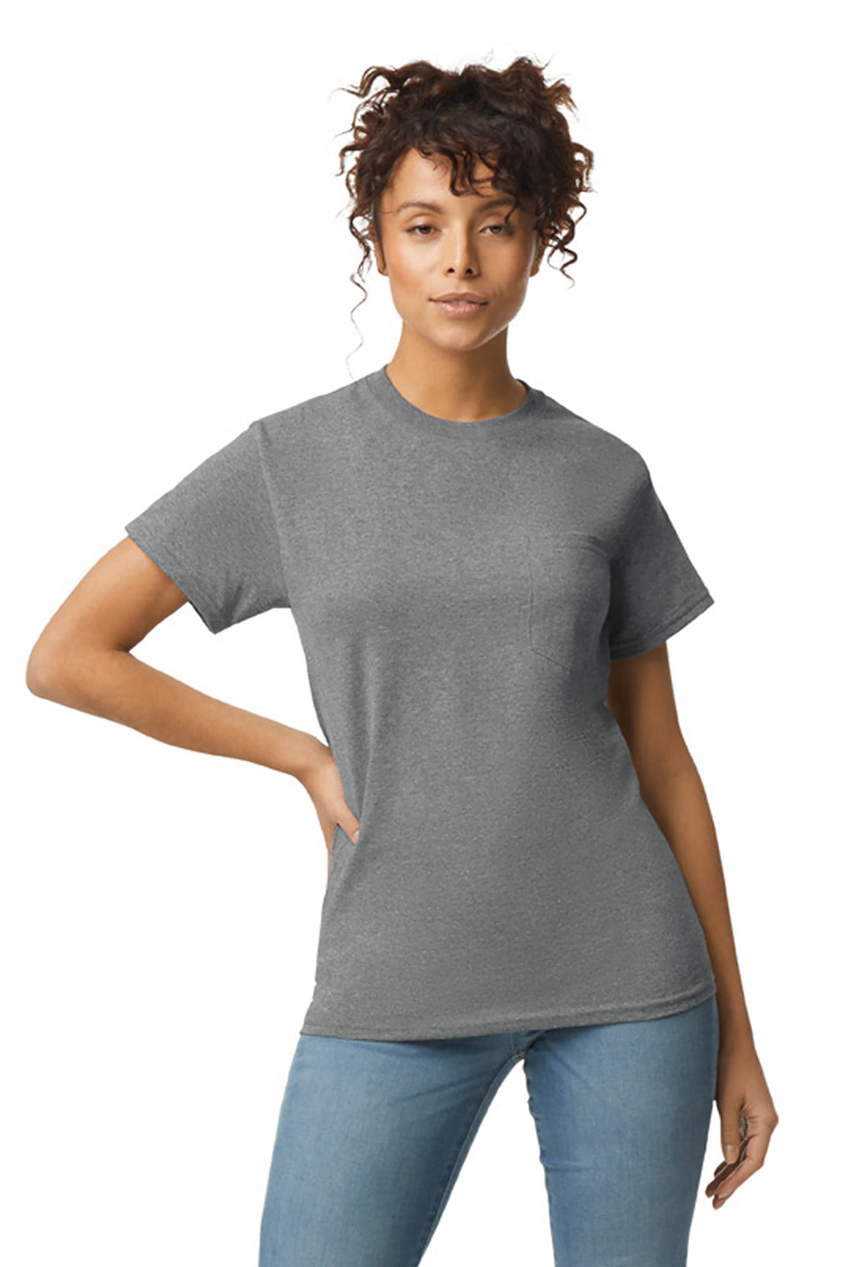 Gildan? - DryBlend? 50 Cotton/50 Poly Pocket T-Shirt. 8300