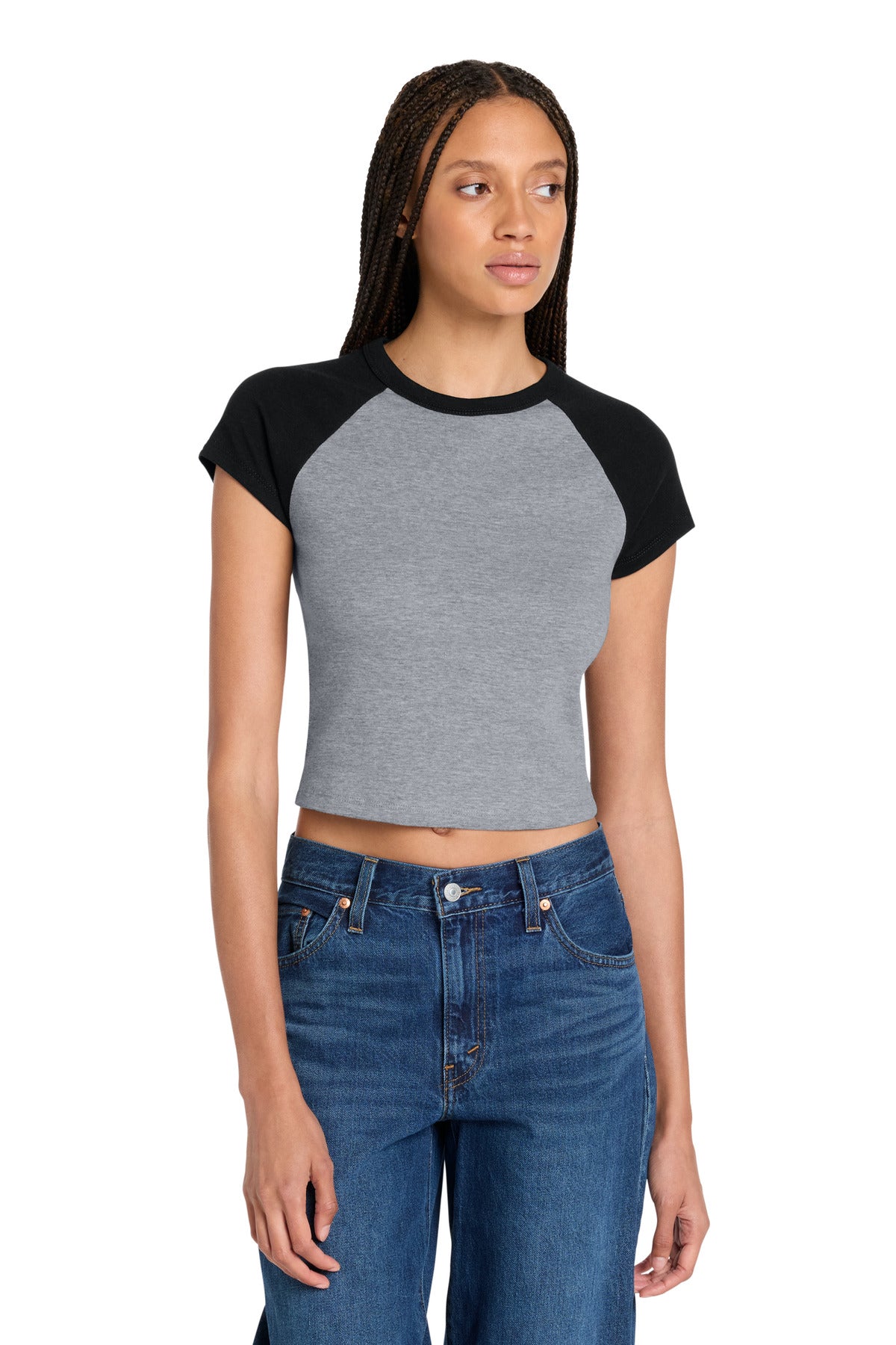 BELLA+CANVAS® Women's Micro Rib Raglan Baby Tee BC1201