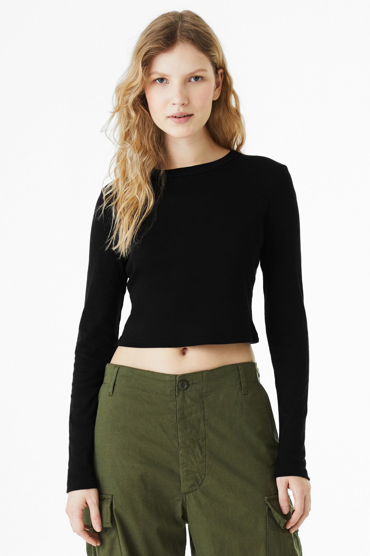 BELLA+CANVAS? Women's Micro Rib Long Sleeve Baby Tee BC1501