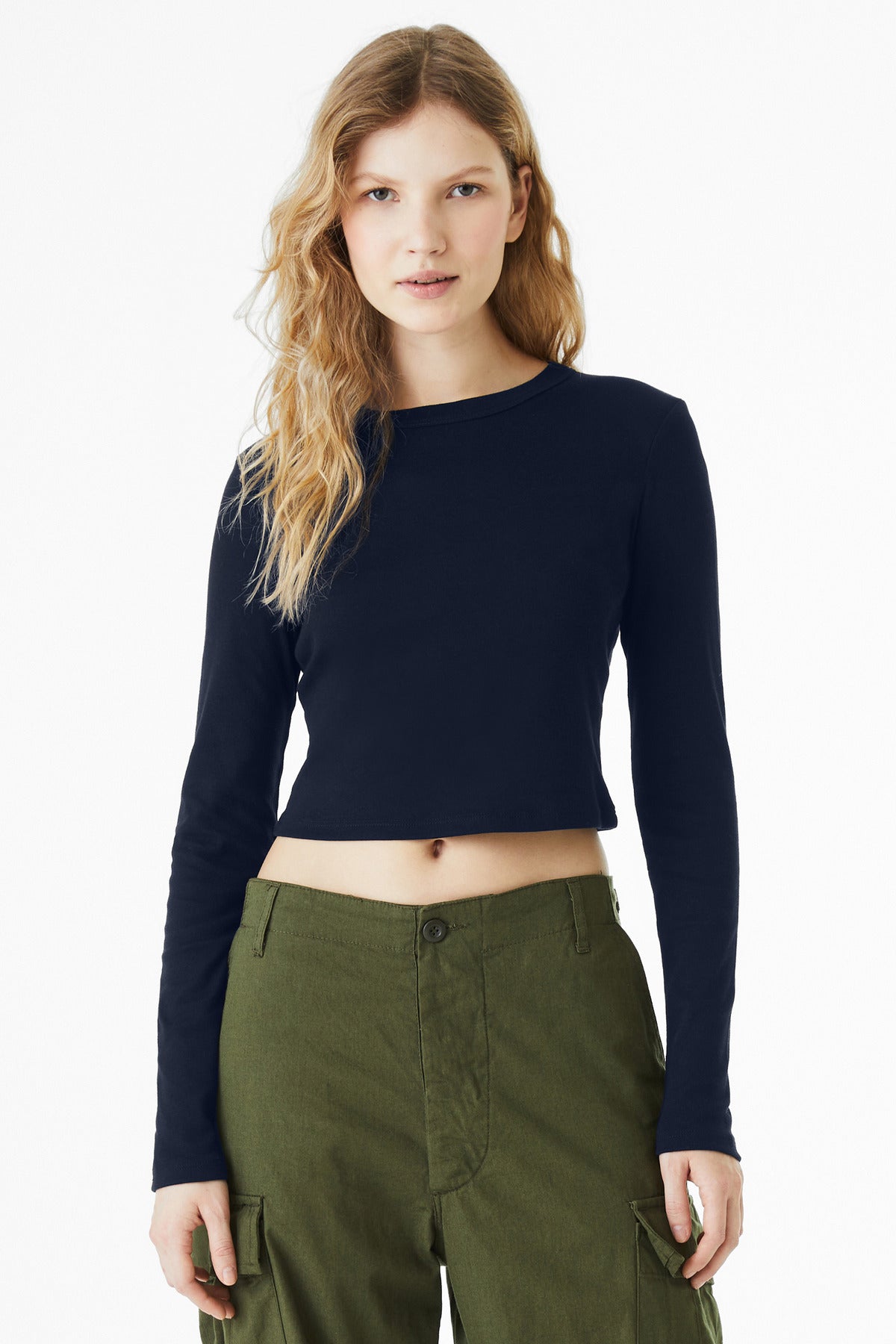 BELLA+CANVAS? Women's Micro Rib Long Sleeve Baby Tee BC1501
