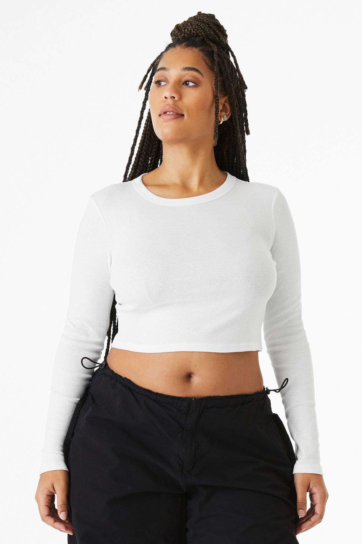 BELLA+CANVAS? Women's Micro Rib Long Sleeve Baby Tee BC1501
