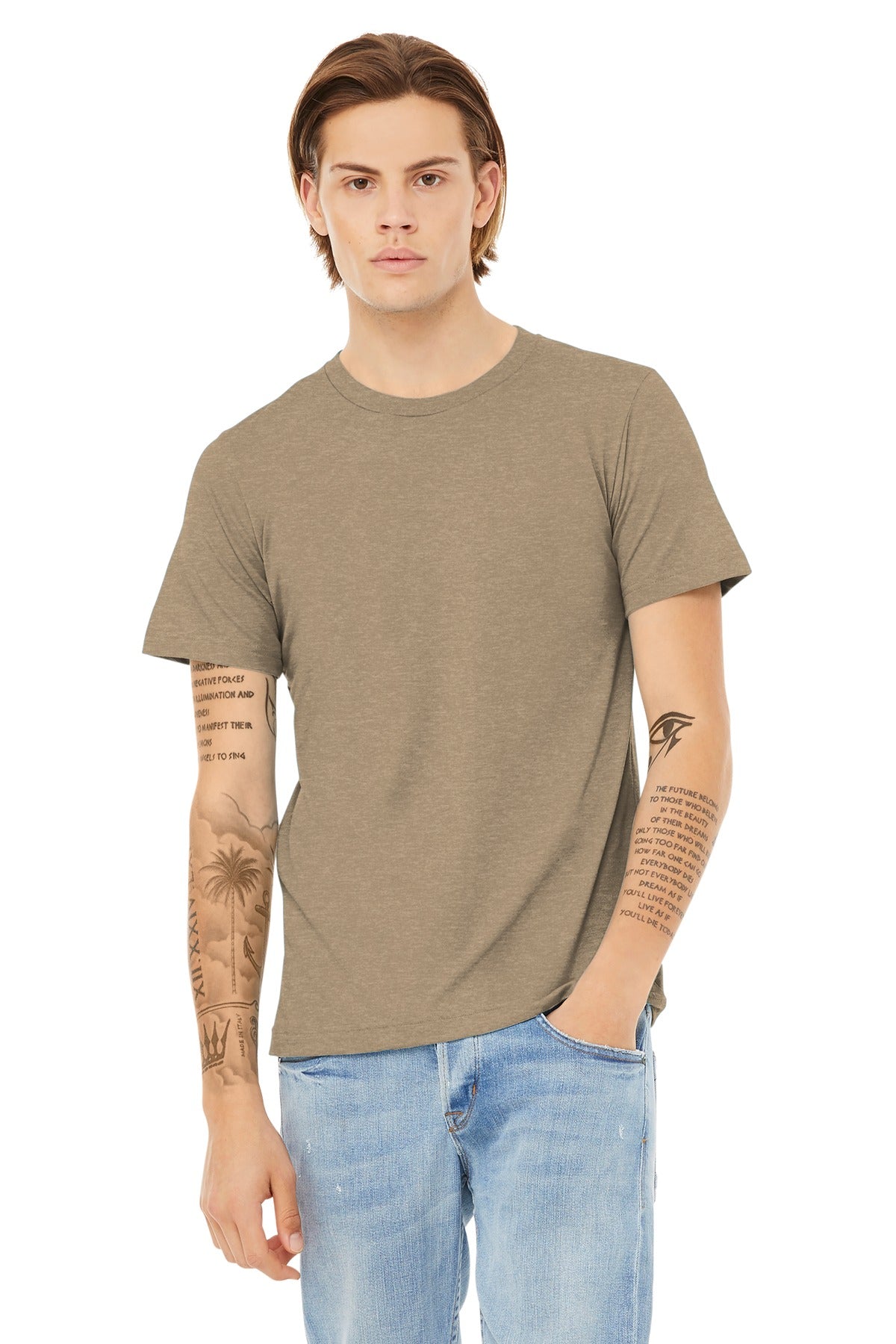 BELLA+CANVAS ® Unisex Heather CVC Short Sleeve Tee. BC3001CVC