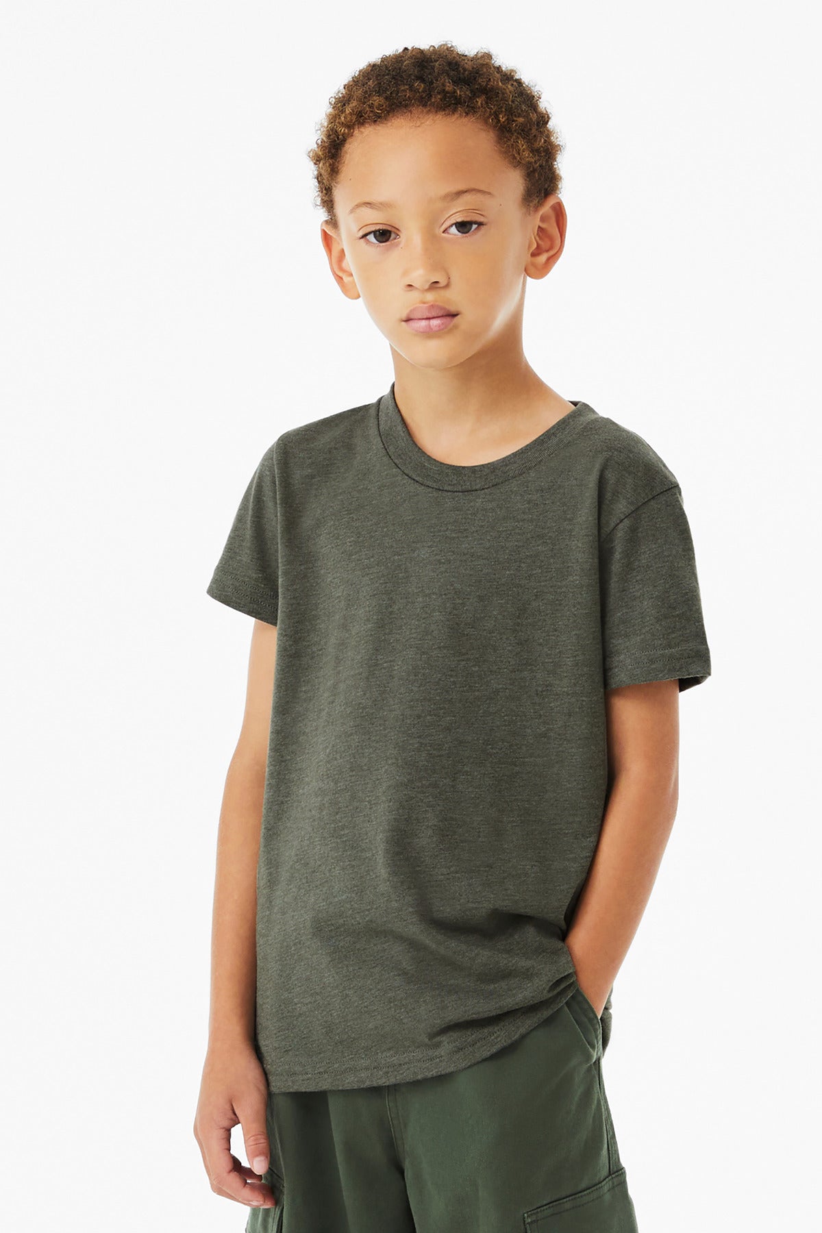 BELLA+CANVAS? Youth Heather CVC Tee BC3001YCVC