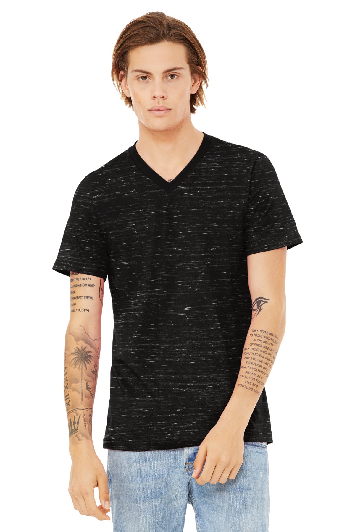 BELLA+CANVAS? Unisex Textured Jersey V-Neck Tee BC3655
