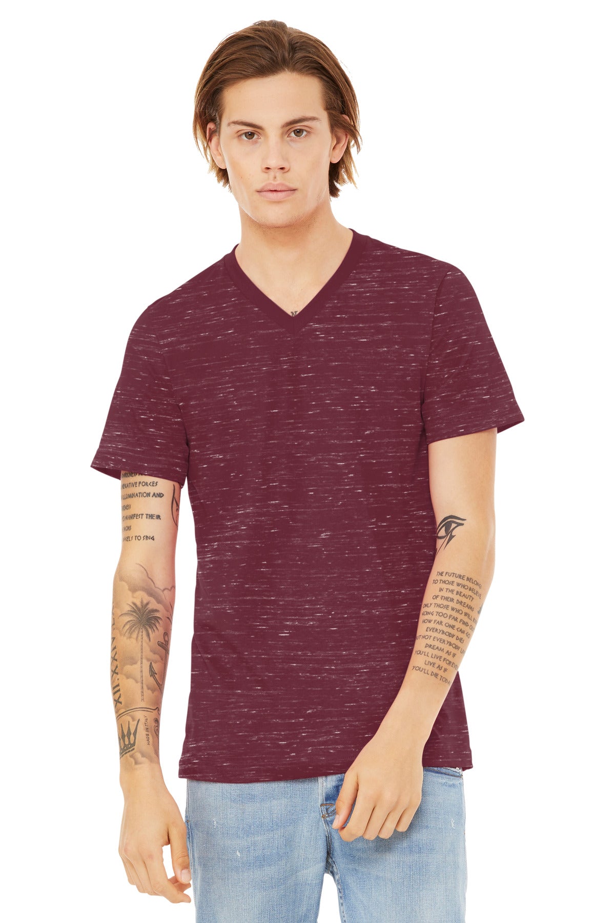 BELLA+CANVAS? Unisex Textured Jersey V-Neck Tee BC3655