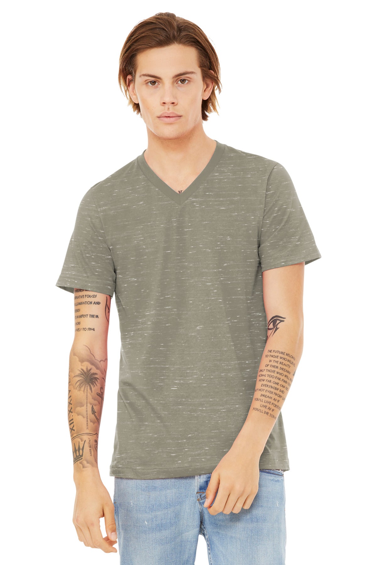 BELLA+CANVAS? Unisex Textured Jersey V-Neck Tee BC3655