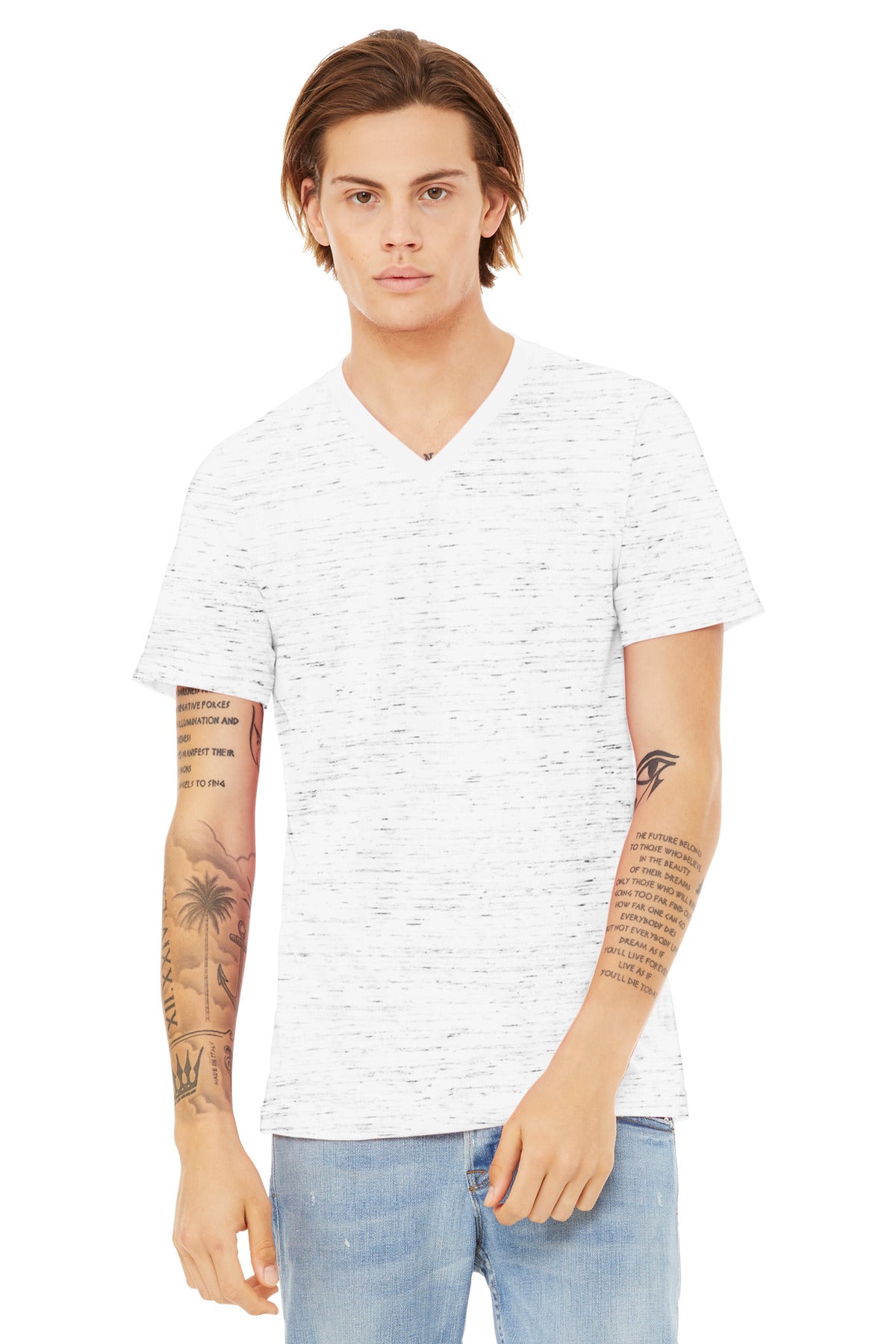 BELLA+CANVAS? Unisex Textured Jersey V-Neck Tee BC3655