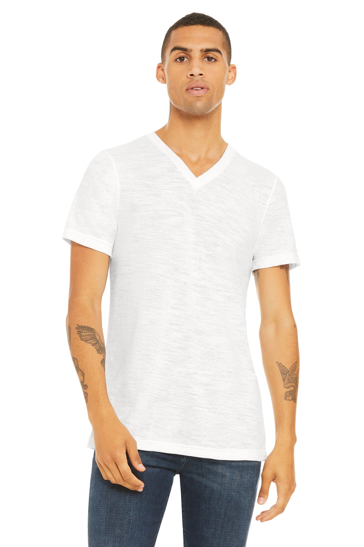 BELLA+CANVAS? Unisex Textured Jersey V-Neck Tee BC3655