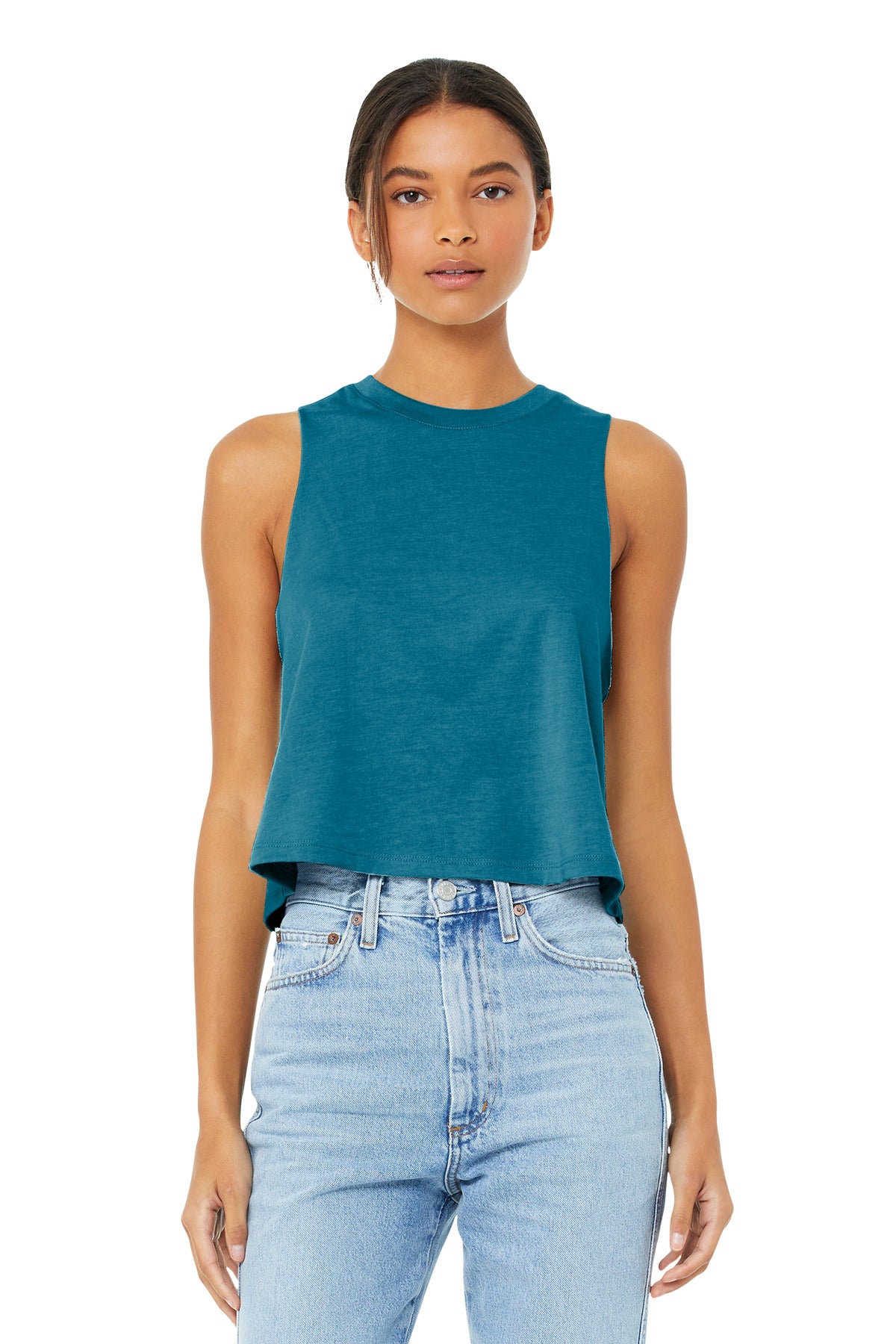 BELLA+CANVAS ? Women's Racerback Cropped Tank. BC6682