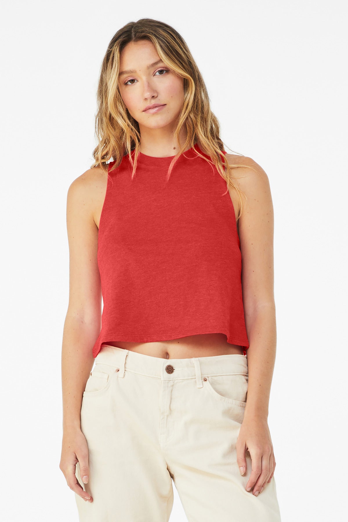 BELLA+CANVAS ? Women's Racerback Cropped Tank. BC6682