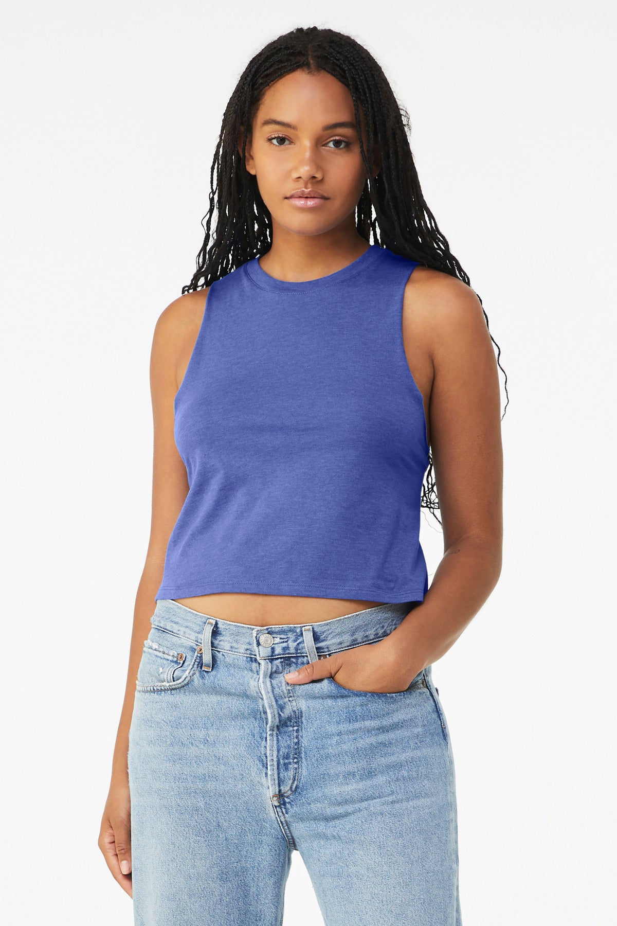 BELLA+CANVAS ? Women's Racerback Cropped Tank. BC6682