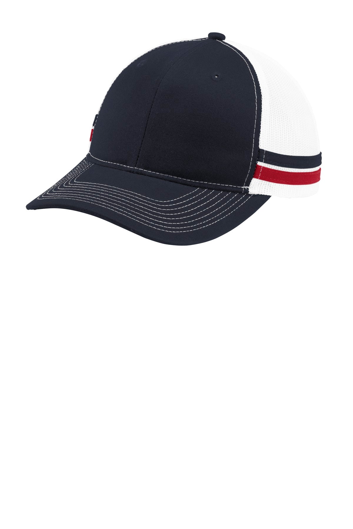 Port Authority ? Two-Stripe Snapback Trucker Cap. C113