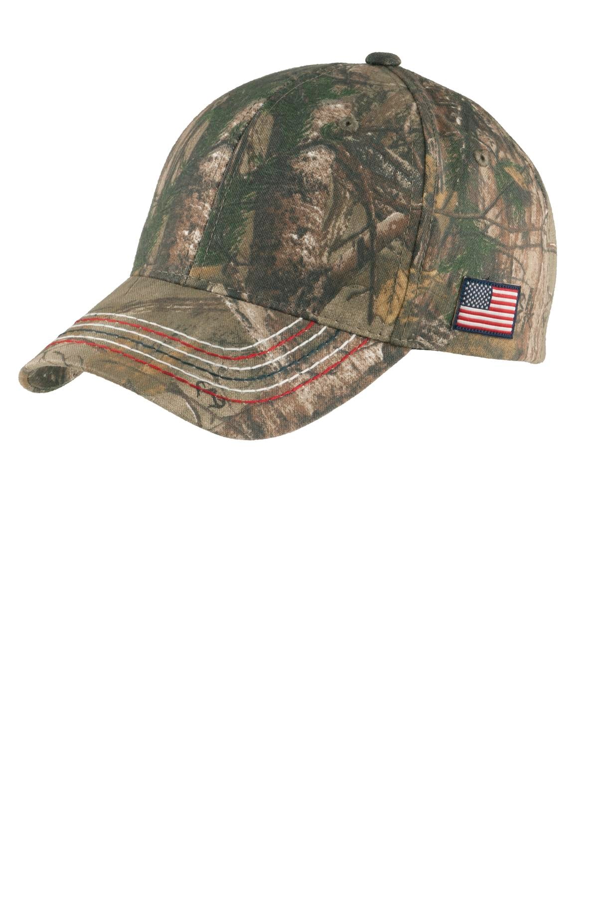 Port Authority? Americana Contrast Stitch Camouflage Cap. C909