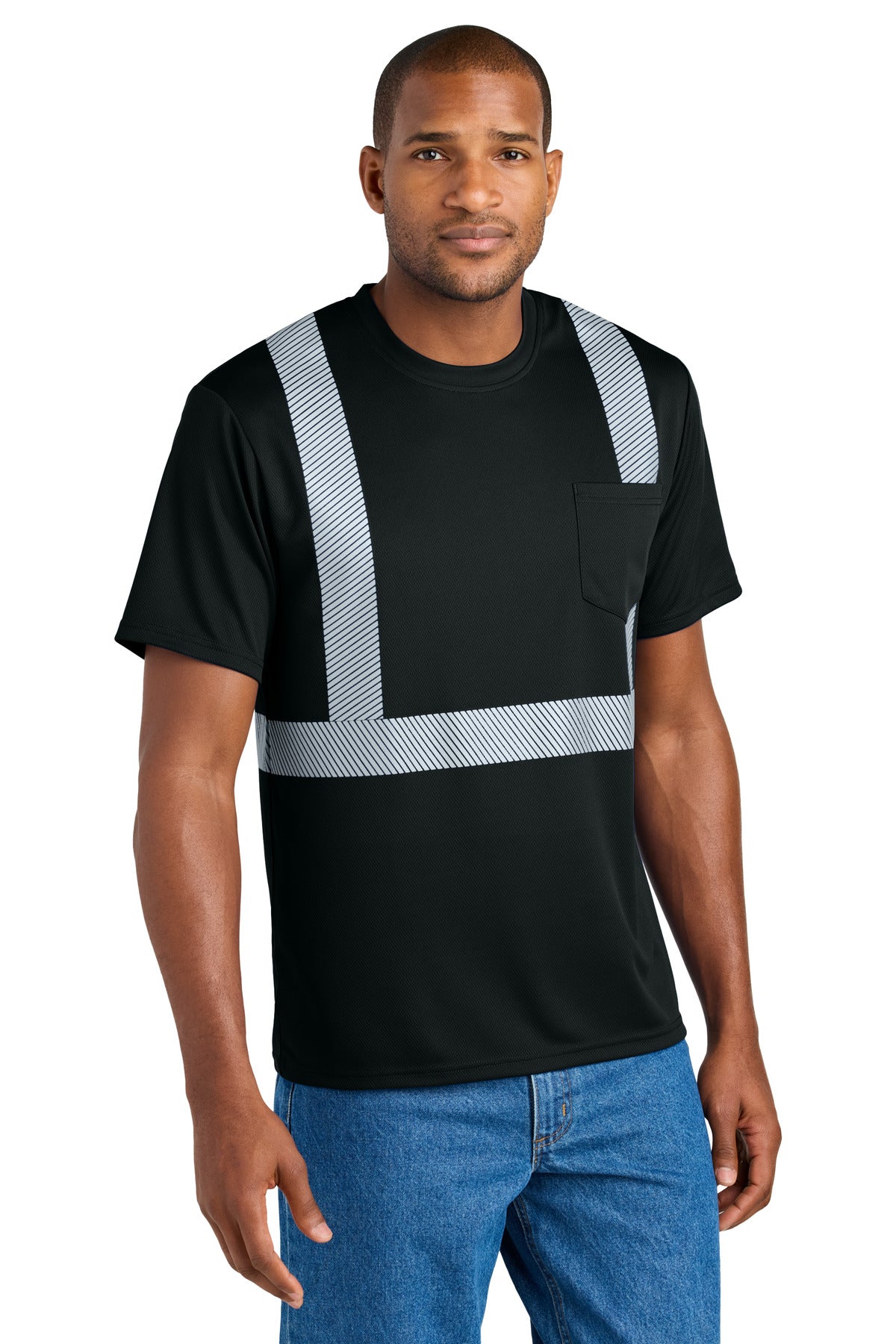 CornerStone® Enhanced Visibility Segmented Tape Tee CS206