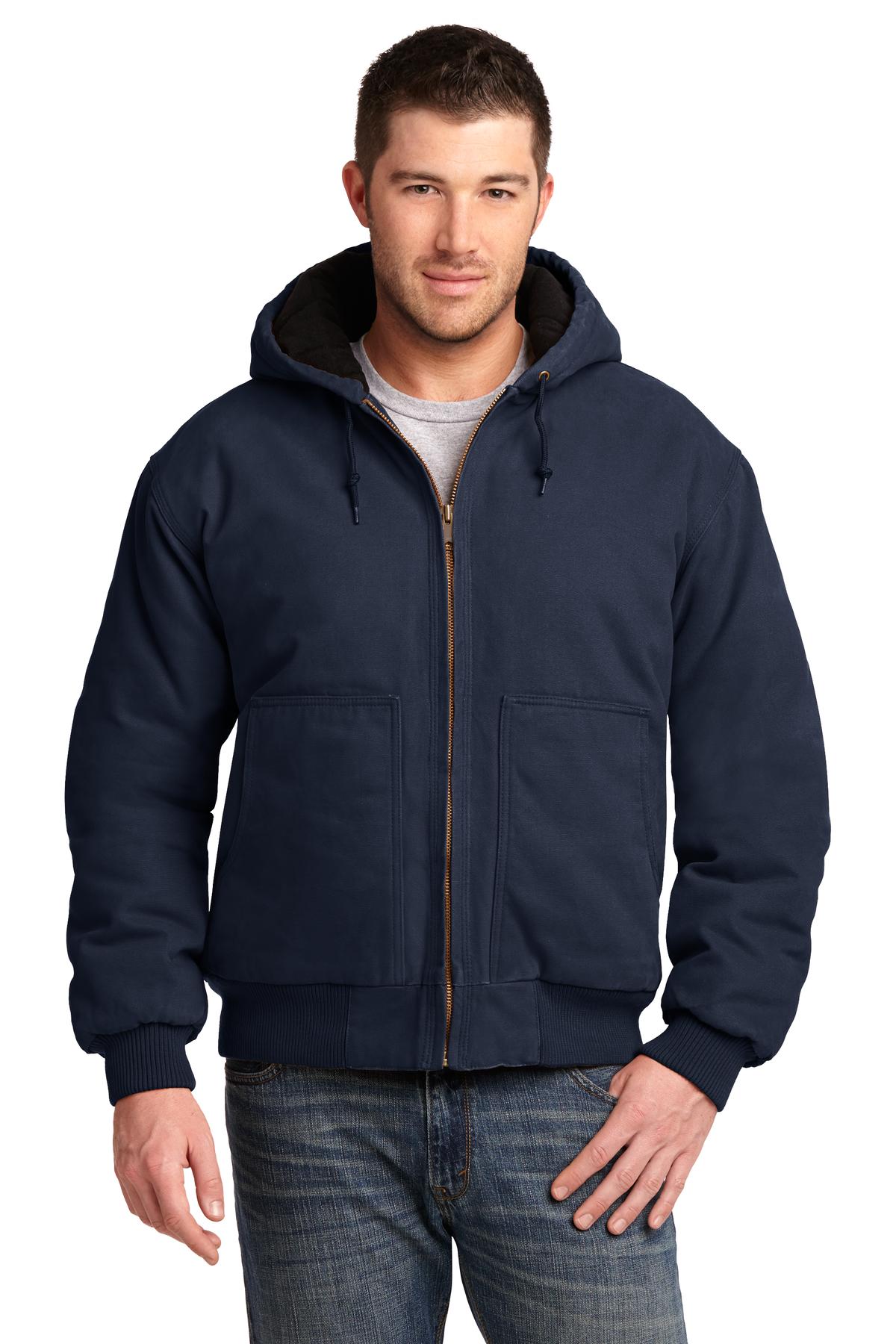 CornerStone® Washed Duck Cloth Insulated Hooded Work Jacket. CSJ41