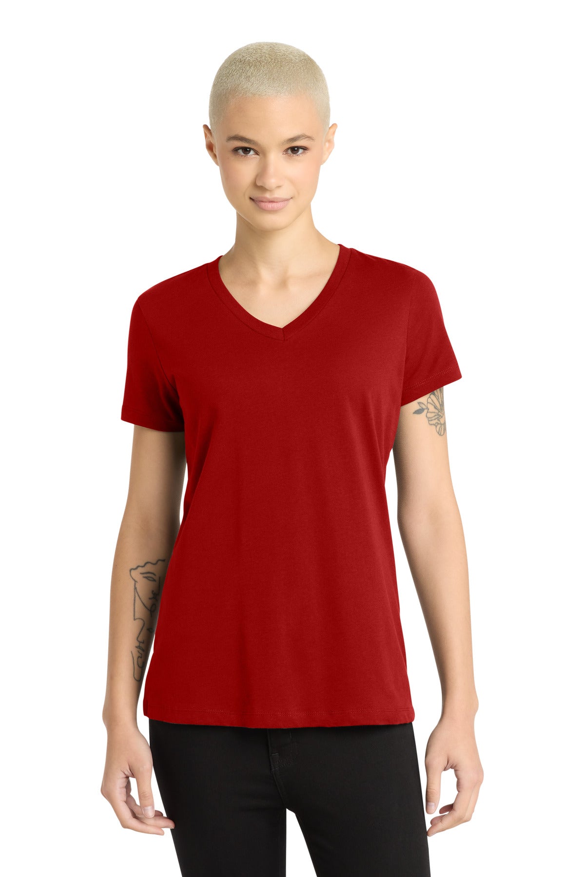 District® - Women's Perfect Weight® V-Neck Tee. DM1170L