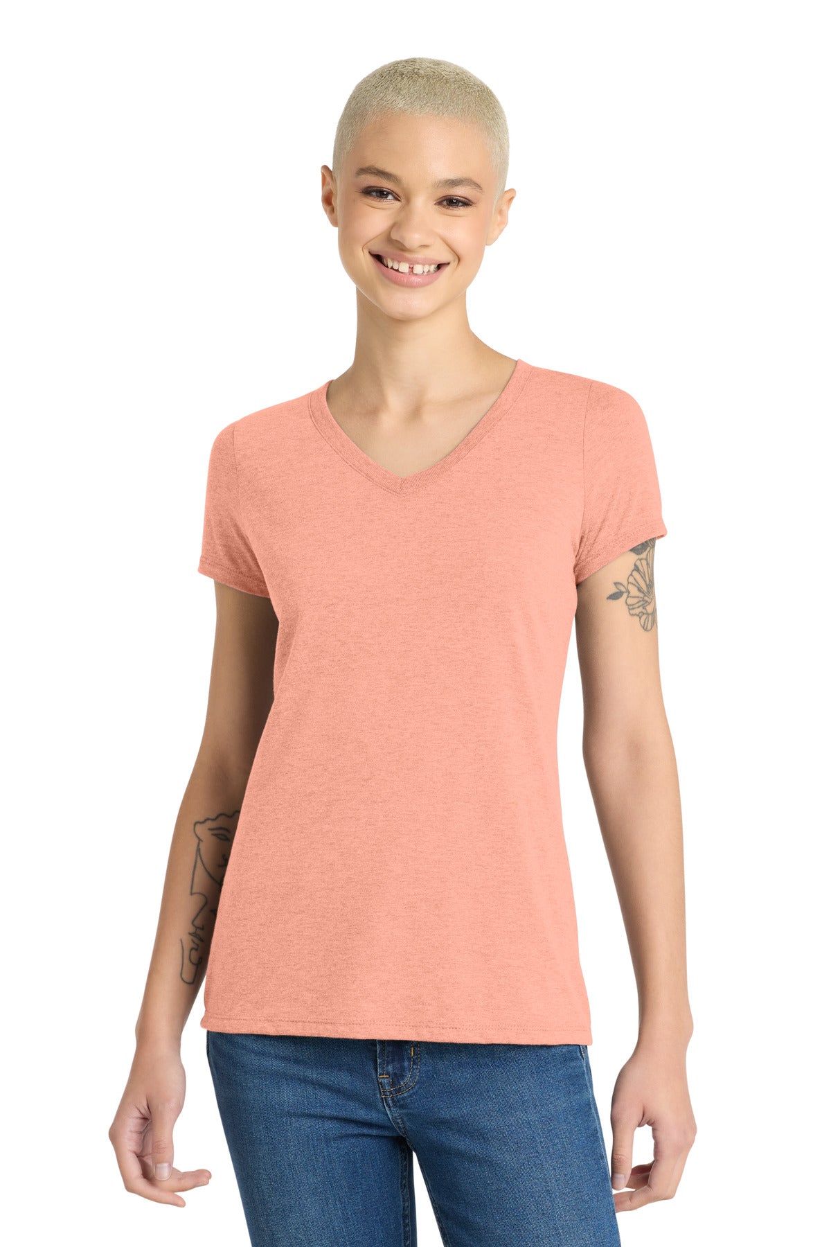 District® Women's Perfect Tri® V-Neck Tee. DM1350L