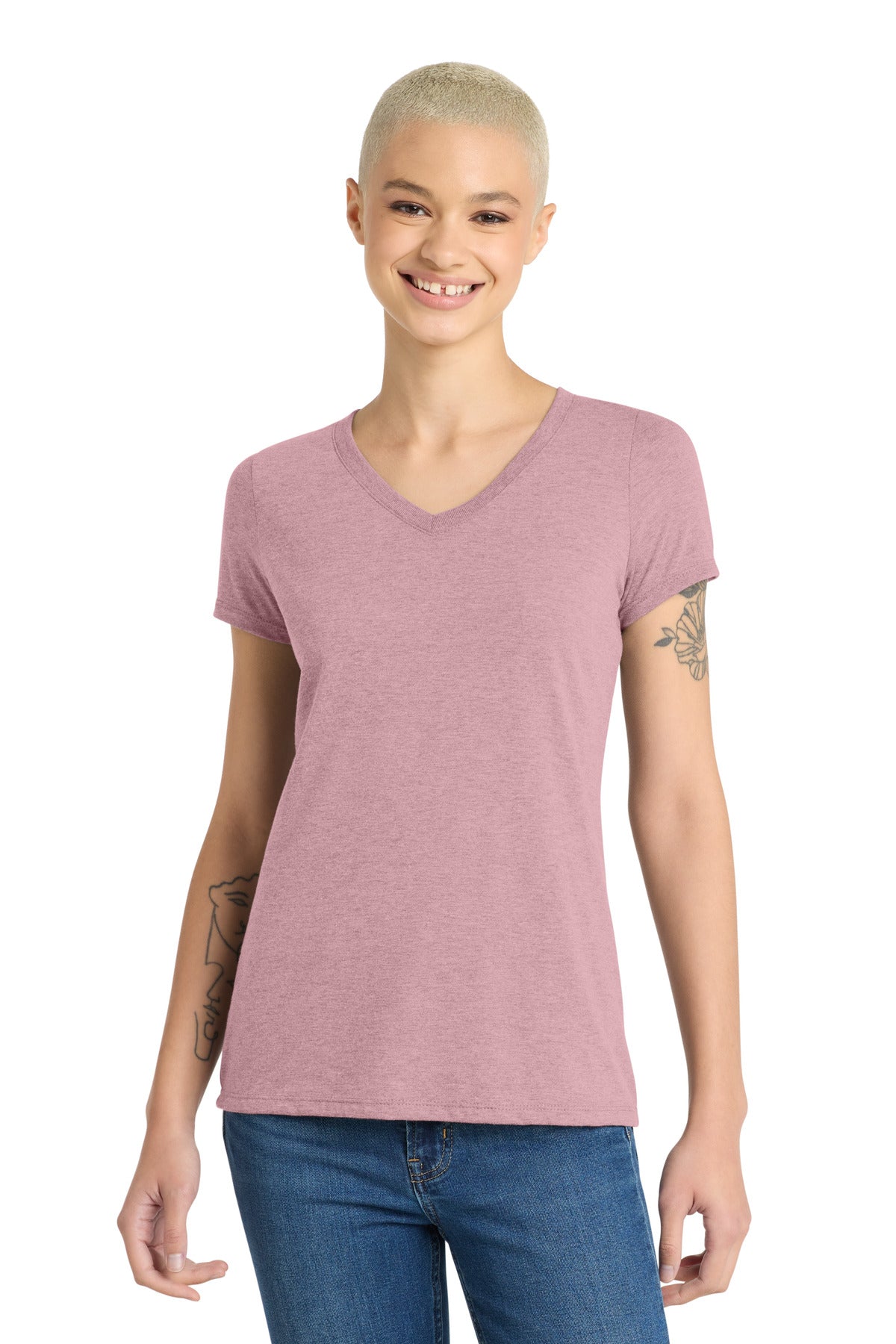 District® Women's Perfect Tri® V-Neck Tee. DM1350L