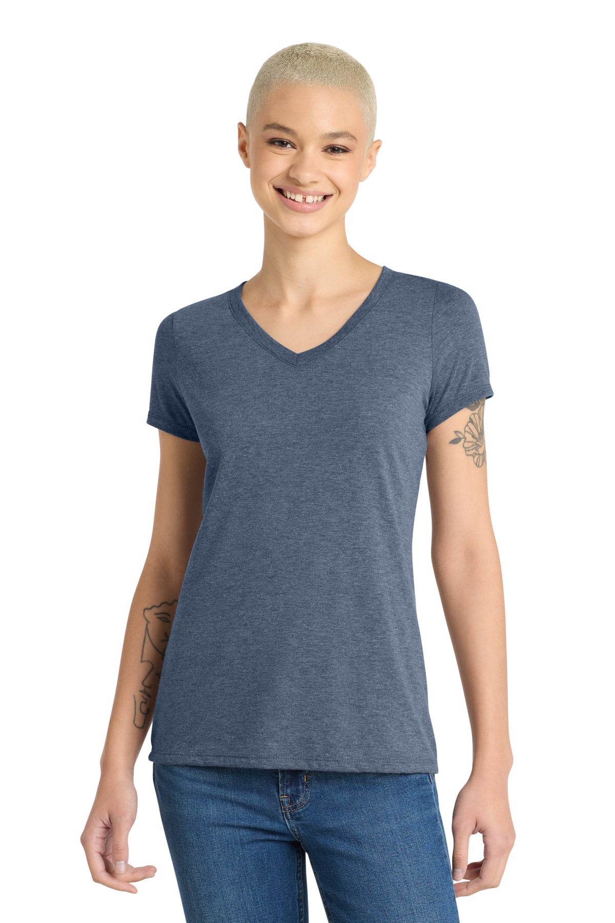 District® Women's Perfect Tri® V-Neck Tee. DM1350L