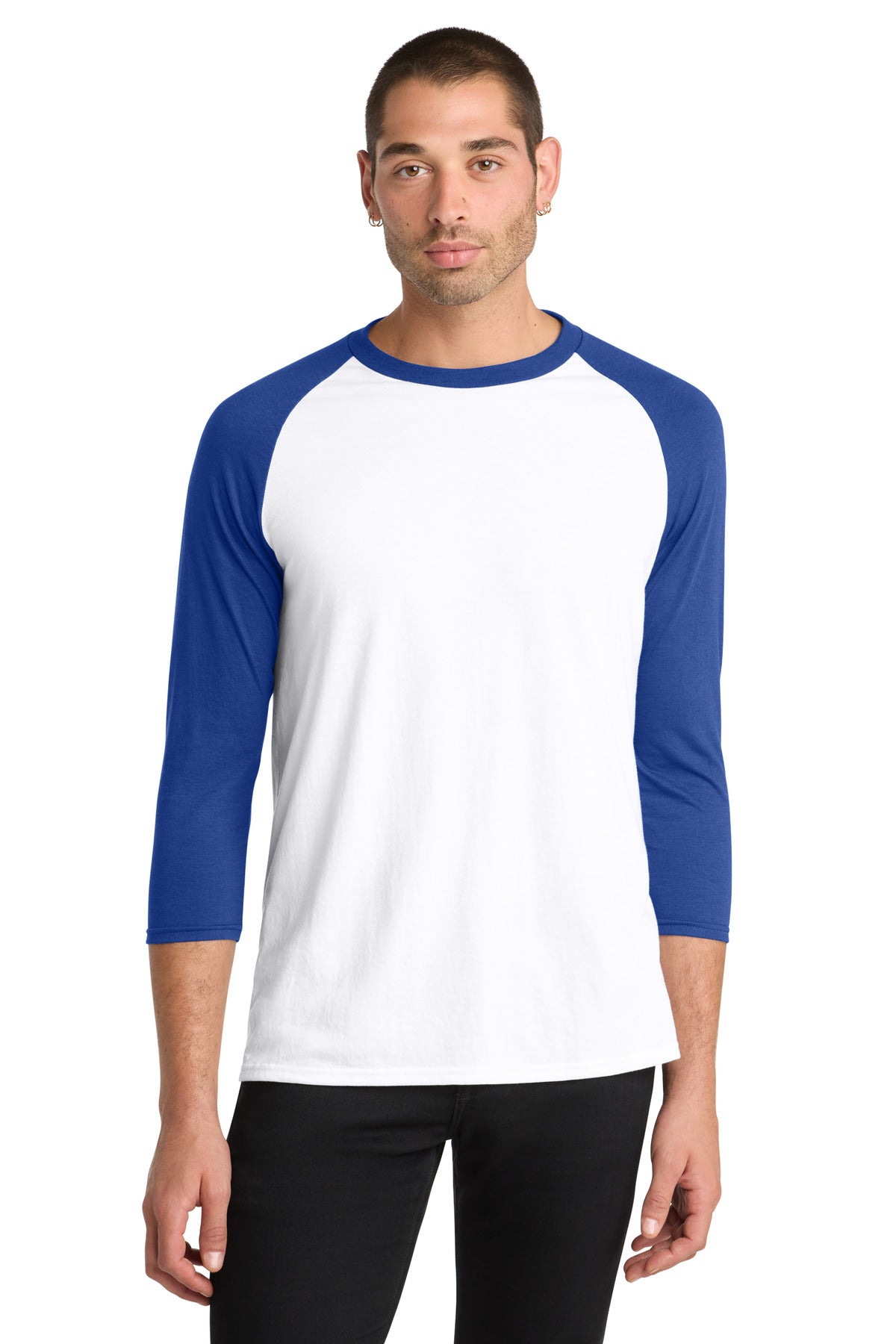 District ® Perfect Tri® 3/4-Sleeve Raglan. DM136
