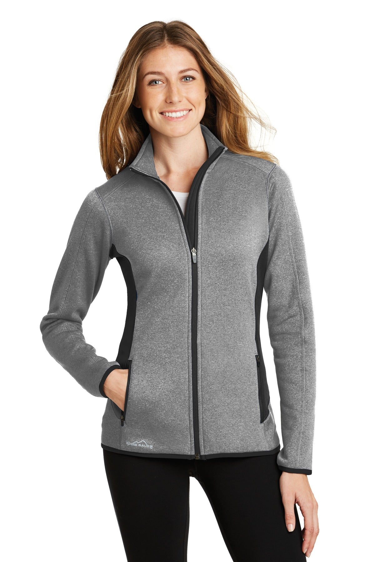 Eddie Bauer® Women's Full-Zip Heather Stretch Fleece Jacket. EB239