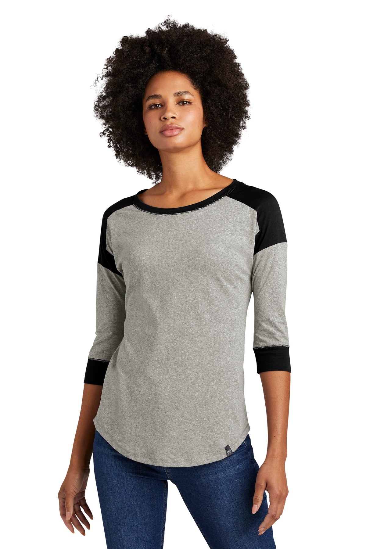 New Era ® Women's Heritage Blend 3/4-Sleeve Baseball Raglan Tee. LNEA104