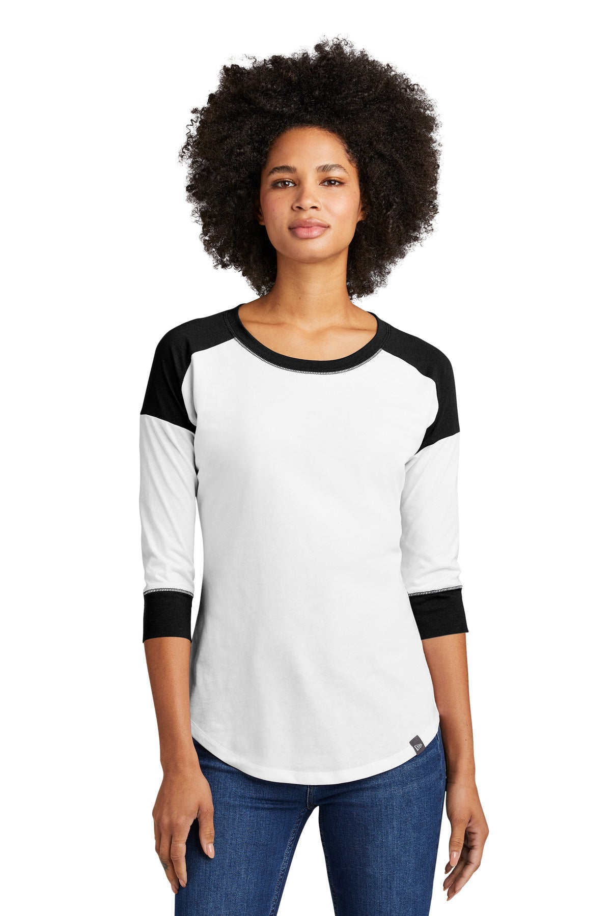 New Era ® Women's Heritage Blend 3/4-Sleeve Baseball Raglan Tee. LNEA104