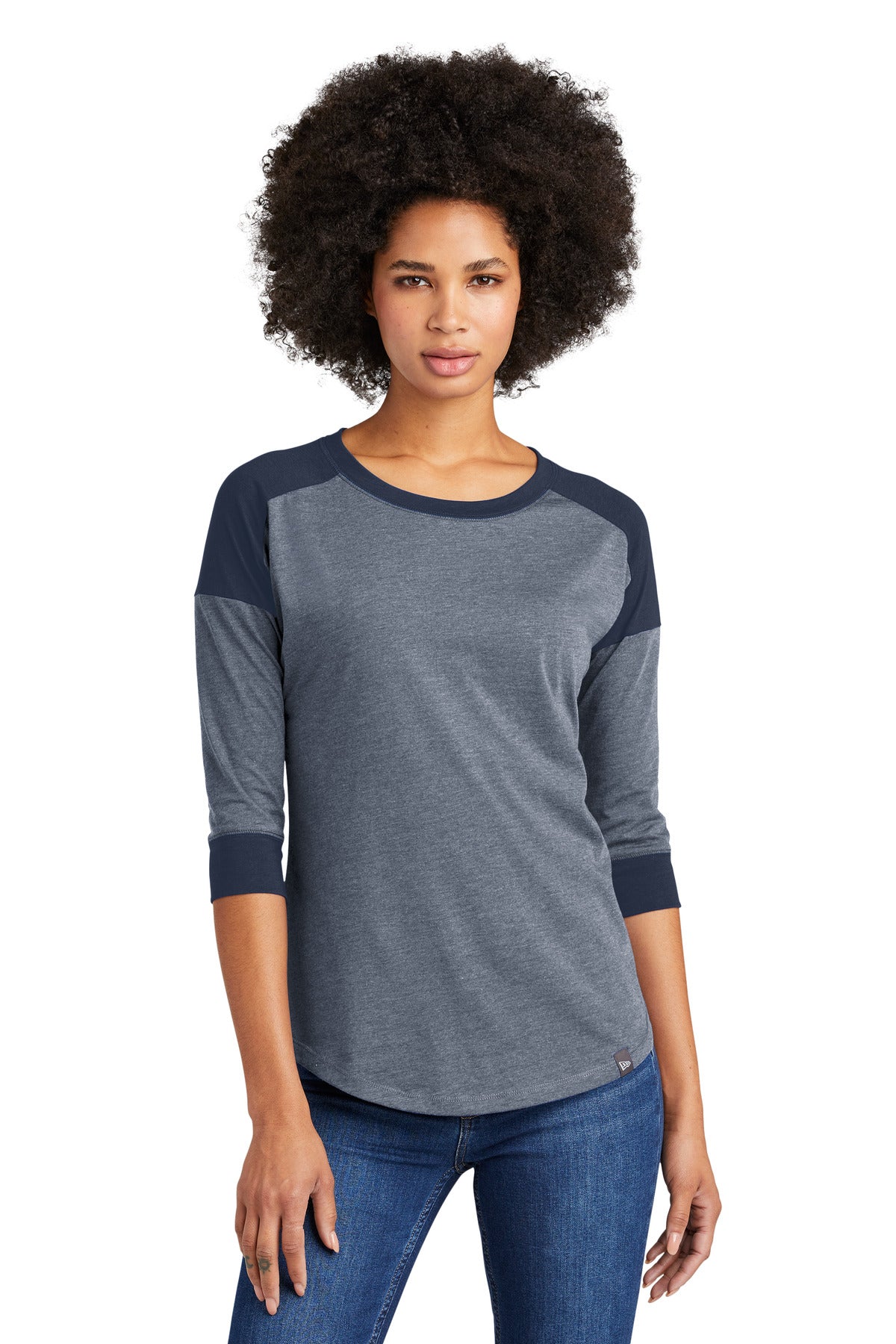 New Era ® Women's Heritage Blend 3/4-Sleeve Baseball Raglan Tee. LNEA104