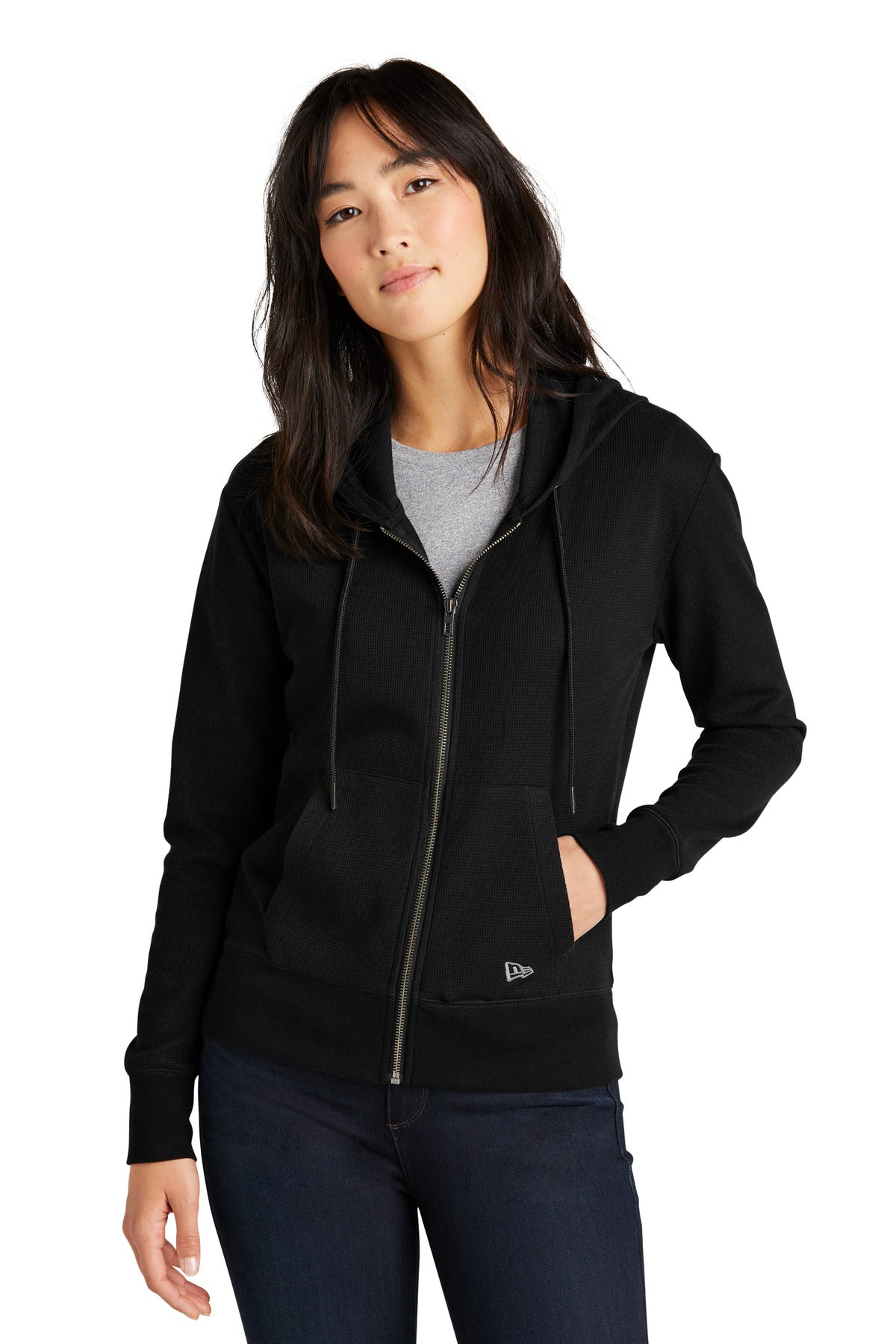 New Era® Women's Thermal Full-Zip Hoodie LNEA141