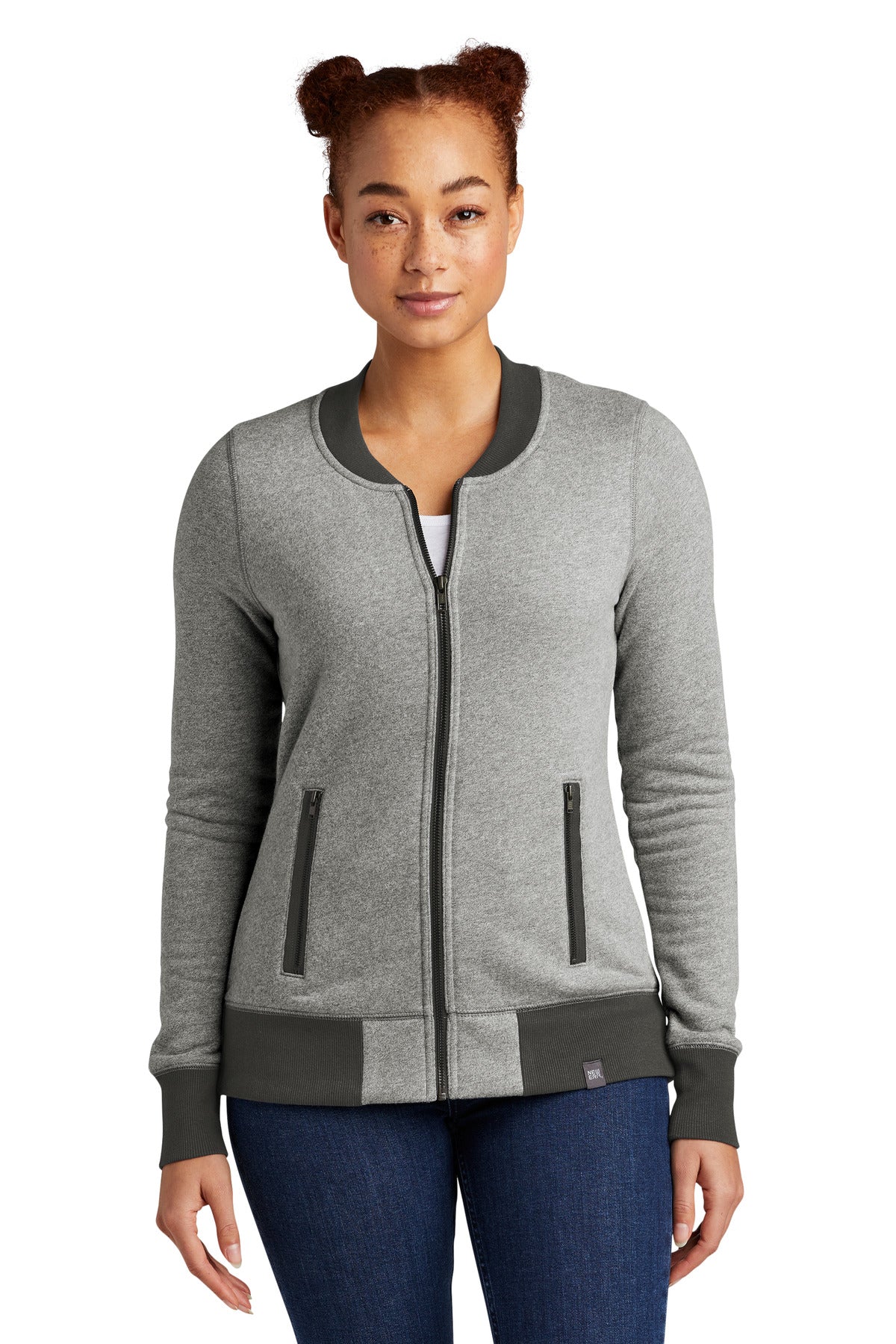 New Era® Women's French Terry Baseball Full-Zip. LNEA503