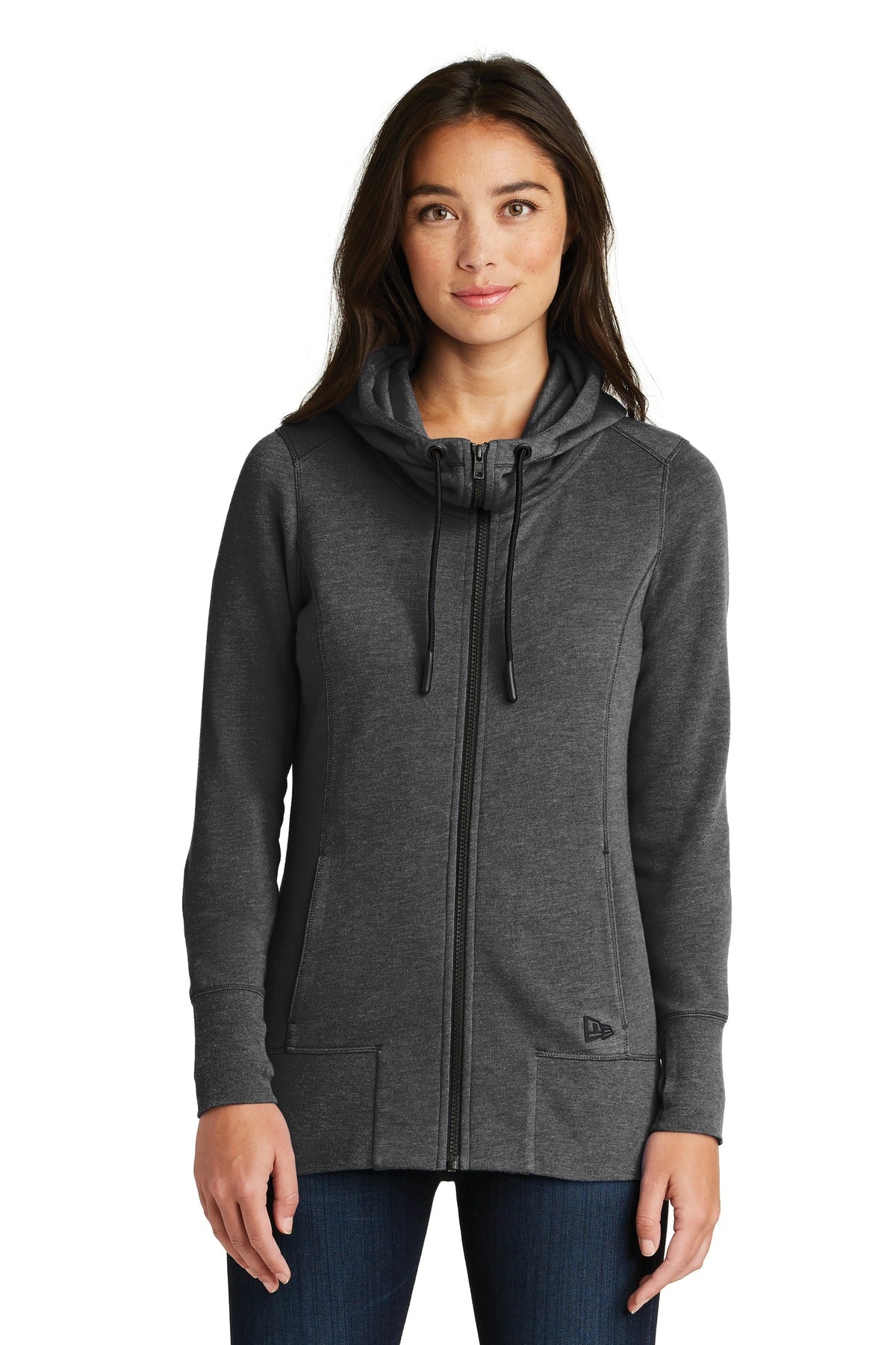 New Era ® Women's Tri-Blend Fleece Full-Zip Hoodie. LNEA511