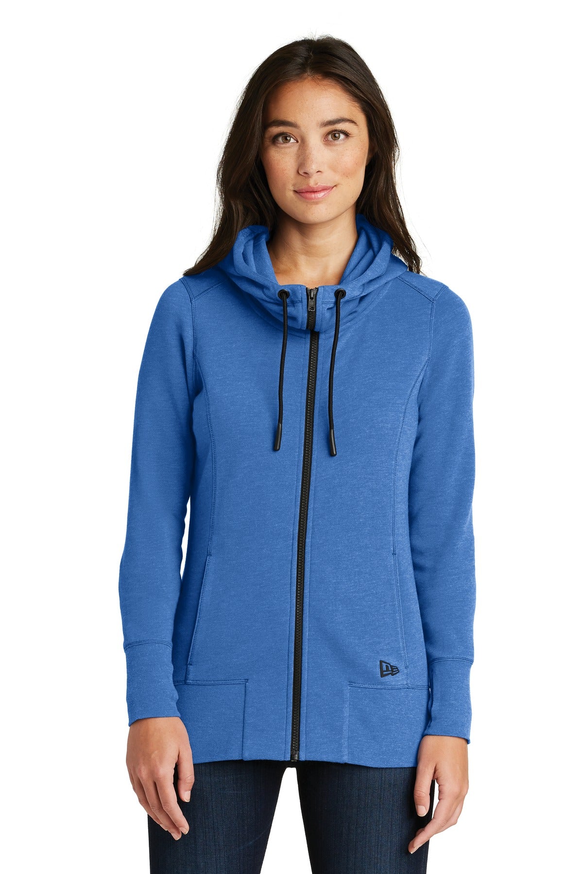 New Era ® Women's Tri-Blend Fleece Full-Zip Hoodie. LNEA511