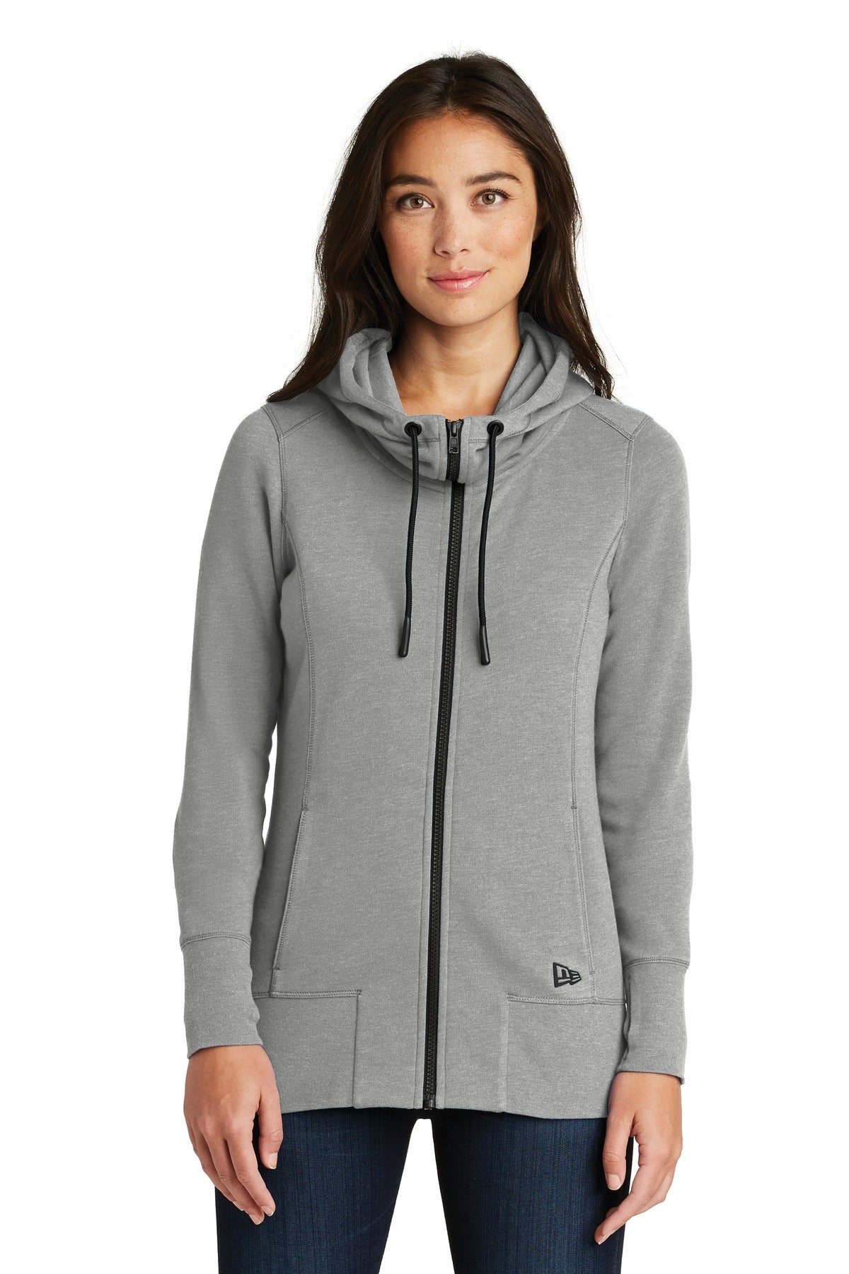 New Era ® Women's Tri-Blend Fleece Full-Zip Hoodie. LNEA511