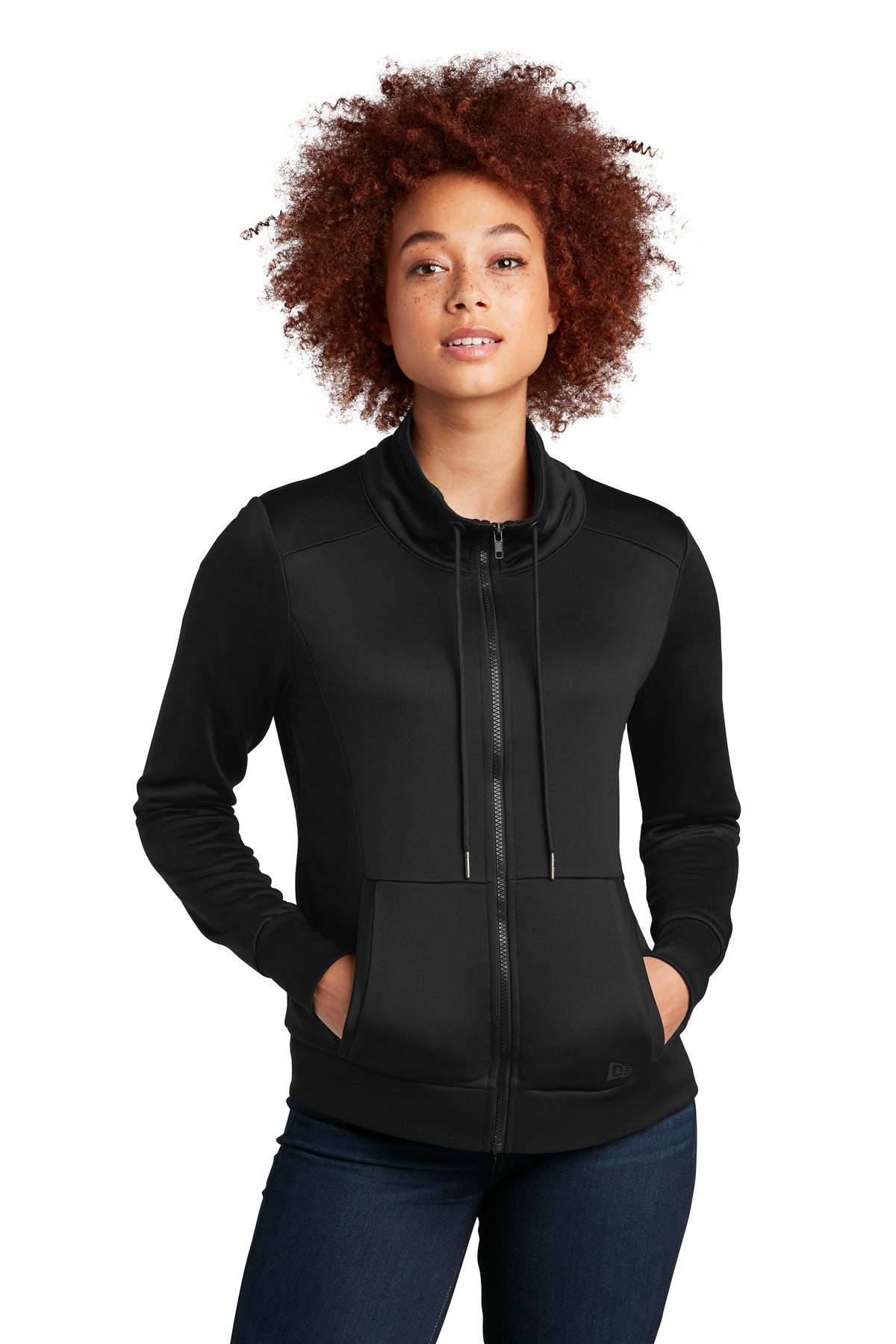 New Era® Women's Performance Terry Full-Zip Cowl LNEA530